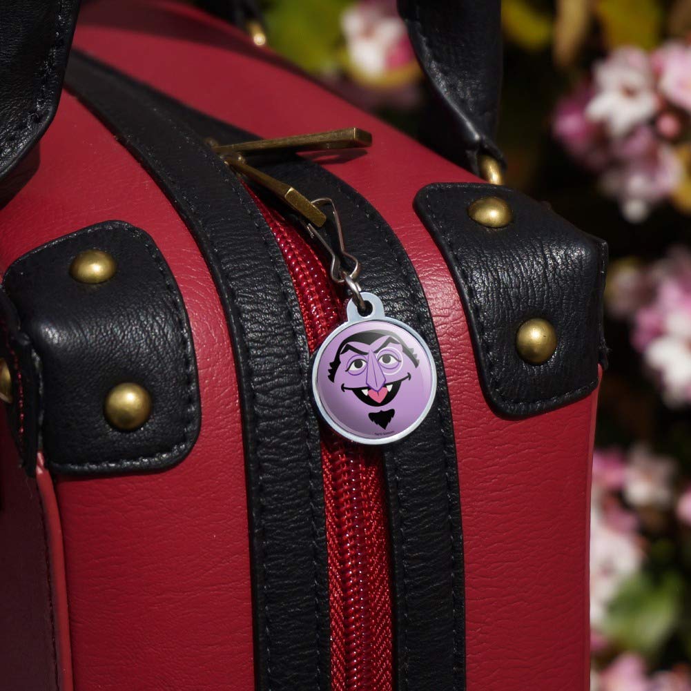 Sesame Street Count Face Zipper Pull Charm - Cute Handbag Purse Luggage Backpack Accessory for Kids & Adults | Perfect for Travel, School & Everyday Use
