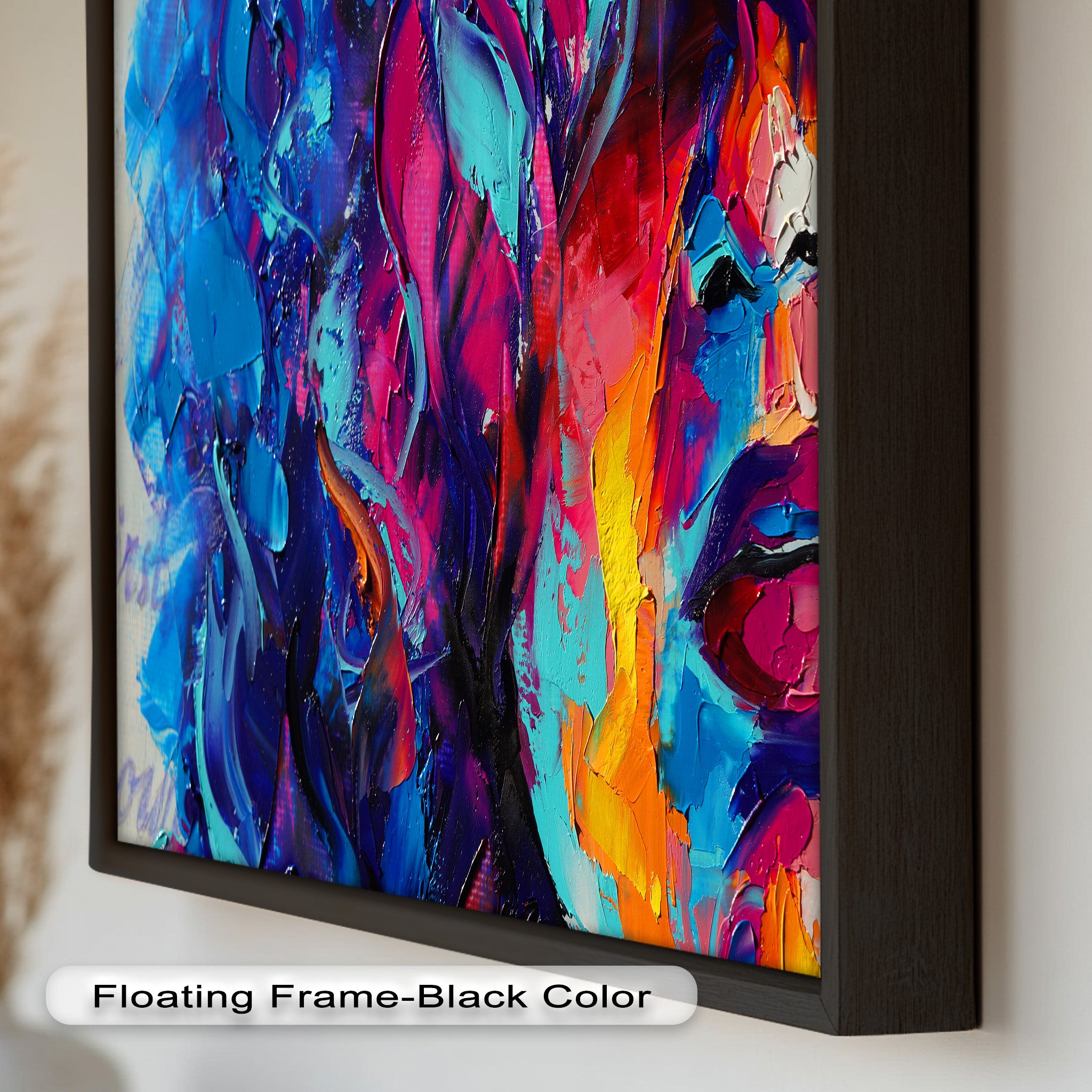 Vibrant Abstract Oil Painting of a Woman - Handmade Artwork for Home & Office Decor | Perfect for Living Room, Bedroom, or Gallery Wall Display