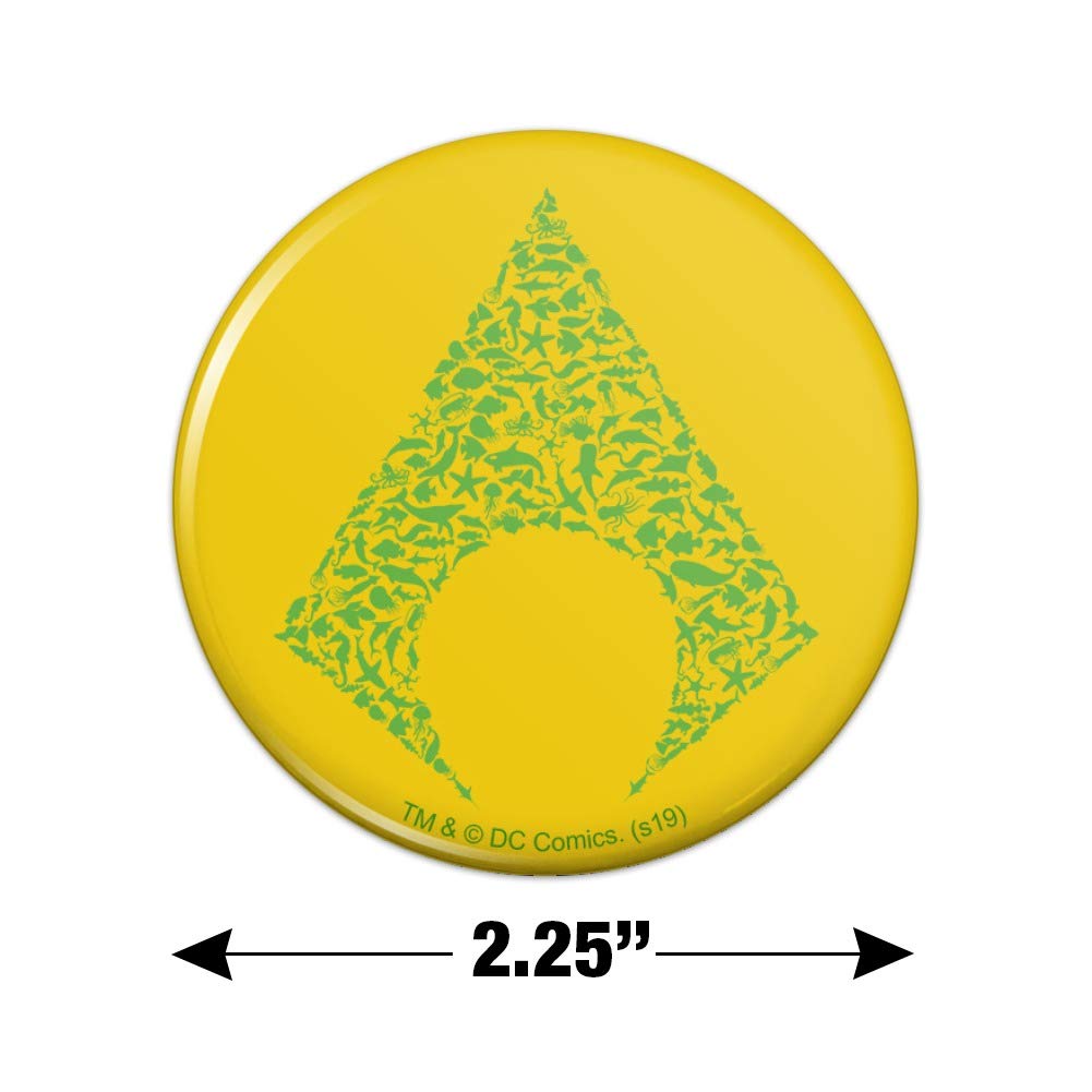 Aquaman Icons Logo Refrigerator Magnet - Strong Adhesive Kitchen Decor for Fridge, Locker & Office - Perfect for Superhero Fans & Collectors