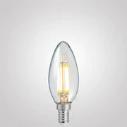 4W E12 12V Candle Filament LED Bulb - Warm White Dimmable Light for Chandeliers, Lamps & Vintage Fixtures - Perfect for Home Decor, Restaurants and Romantic Ambiance