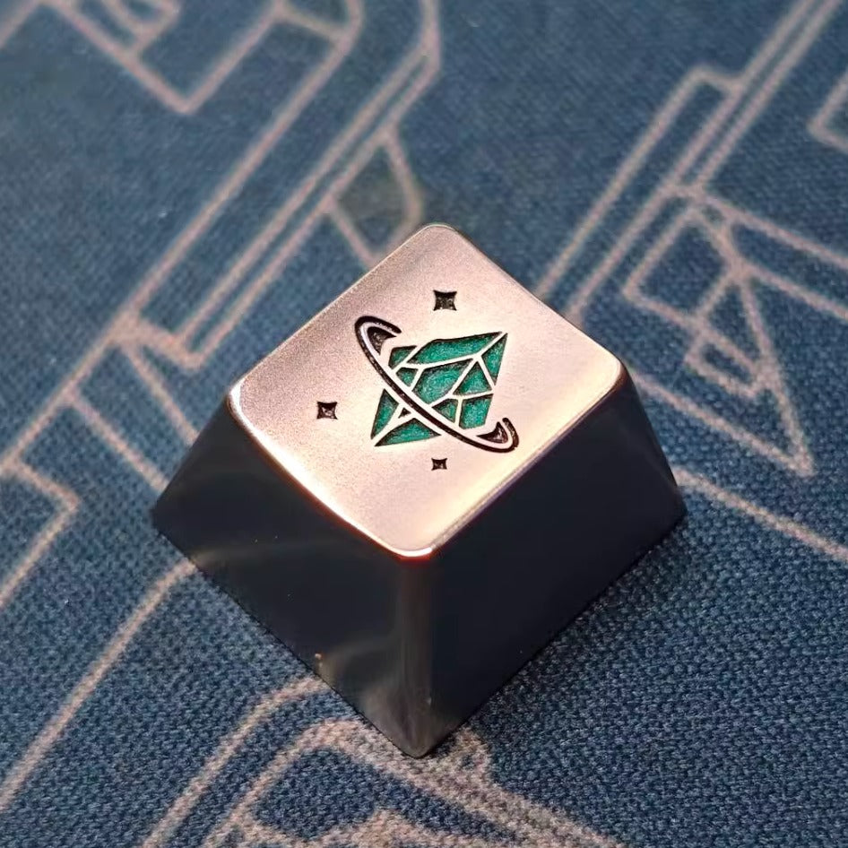 Custom Metallic Mithril Keycaps for Mechanical Keyboards - Personalized Artisan Keycaps for Gaming & Typing - Perfect for PC Enthusiasts & Streamers