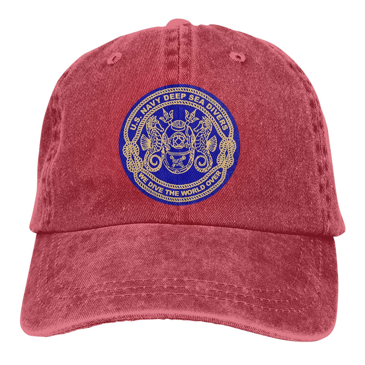 US Navy Deep Sea Divers Unisex Denim Cowboy Hat - Classic Baseball Cap for Men & Women - Perfect for Outdoor Adventures, Fishing, and Casual Wear