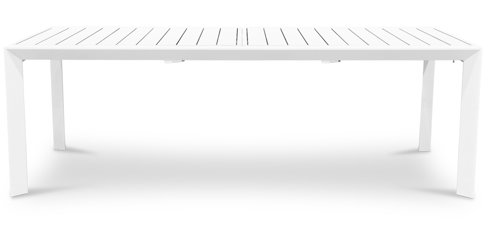 White Morocco Outdoor Extension Table with Rope Chairs - Perfect for Patio, Garden, and Backyard Dining | Weather-Resistant & Stylish