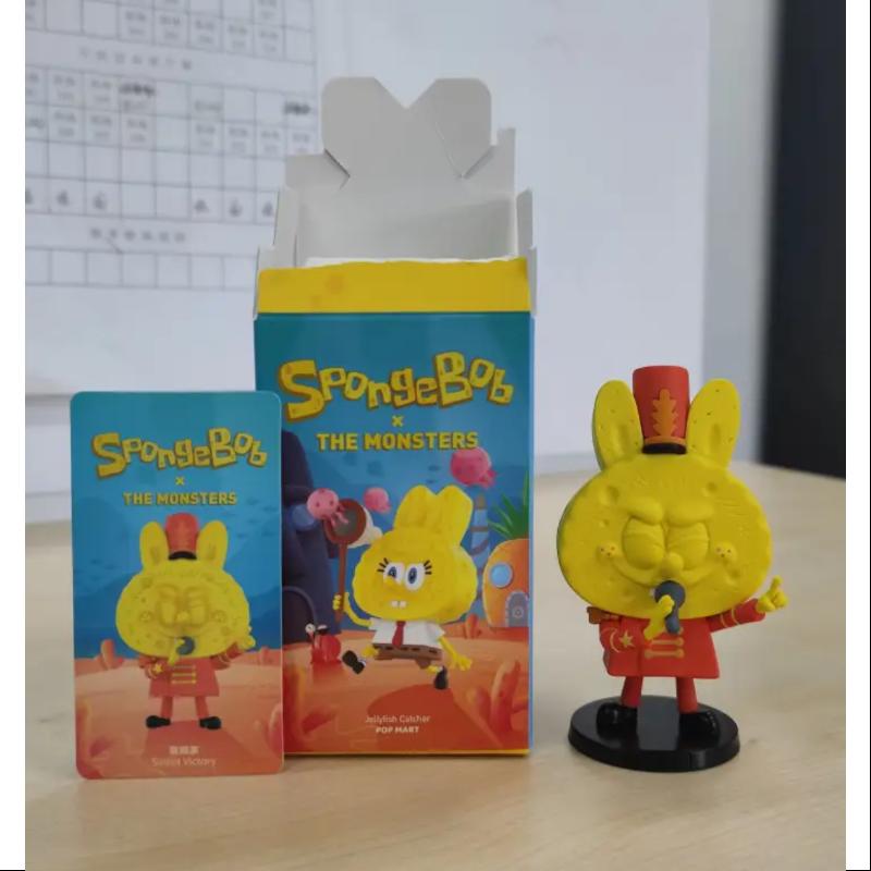 Labubu The Monsters x SpongeBob Series Sweet Victory Collectible Figure - Limited Edition SpongeBob SquarePants Collaboration for Anime Fans & Pop Culture Collectors | Perfect for Home Display, Office Decor, and Gift Giving
