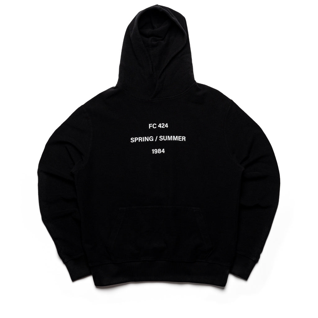 424 FC 1984 Logo Hoodie - Black & White Pullover Sweatshirt for Men | Streetwear Fashion, Casual Wear & Urban Lifestyle