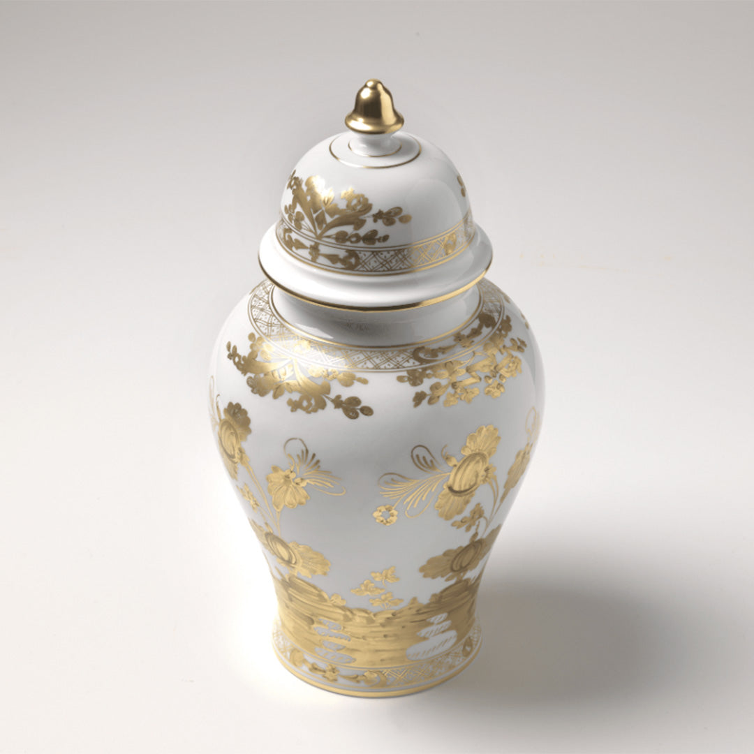 Oriente Italiano Aurum Ceramic Vase - Handcrafted Italian Home Decor for Living Room, Dining Table & Wedding Centerpieces