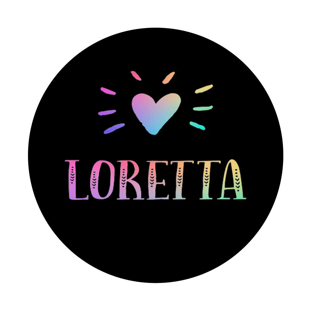 Loretta Gift Coffee Mug with Rainbow Watercolor Design - Swappable PopGrip for Phones & Tablets | Perfect Gift for Coffee Lovers, Office Use & Travel