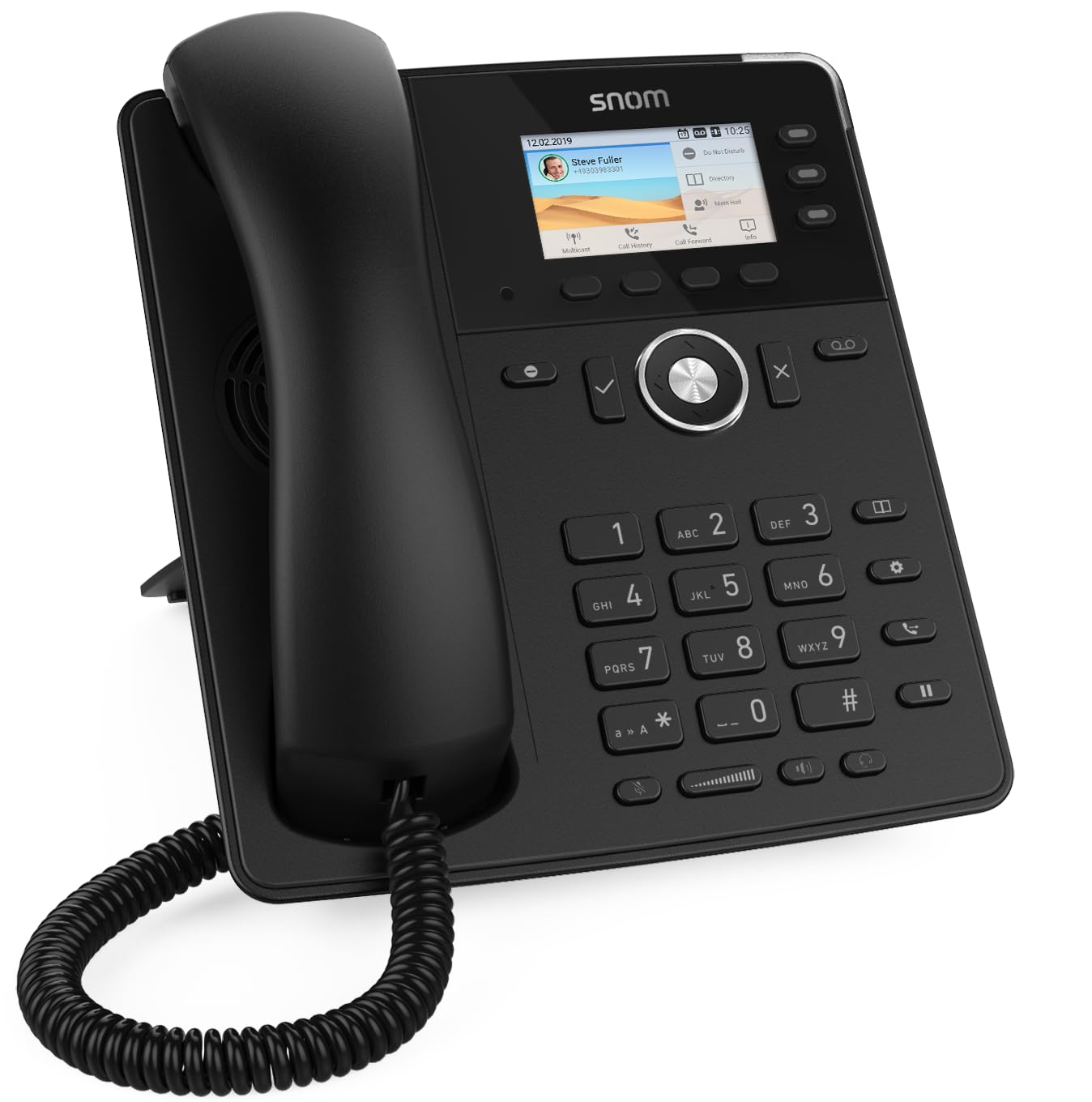 Snom D717 IP Phone - SIP Desktop Phone with 3-Key Auto-Labeling, HD TFT Color Screen, Built-in Light Sensor & PoE (IEEE 802.3af) - Black (Model 00004397) - Perfect for Office Communication & VoIP Business Phone Systems