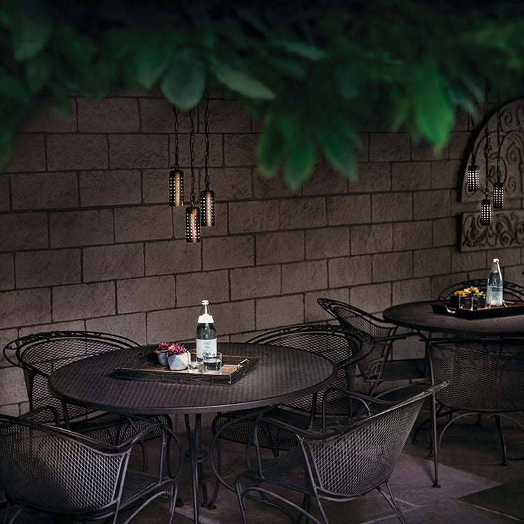 12V Single Light Twinkler Outdoor Pendant - Waterproof Hanging Light for Patio, Garden, Porch & Deck Decor