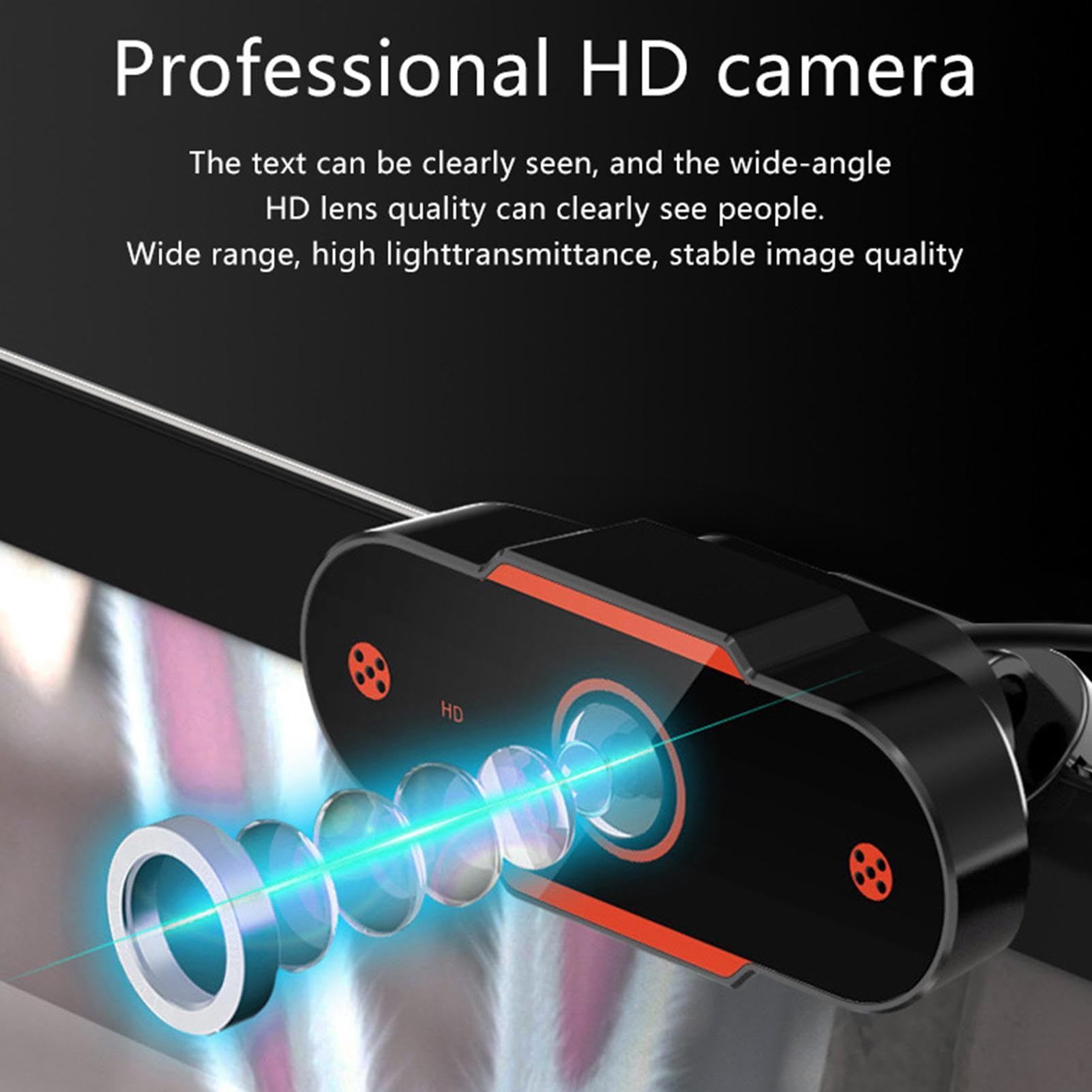 Jikiaci 1080P HD Webcam with Tripod Stand - Adjustable USB 2.0 Computer Camera for Laptop & Desktop - Perfect for Online Classes, Zoom Meetings, Video Conferencing, Live Streaming & Home Office Setup