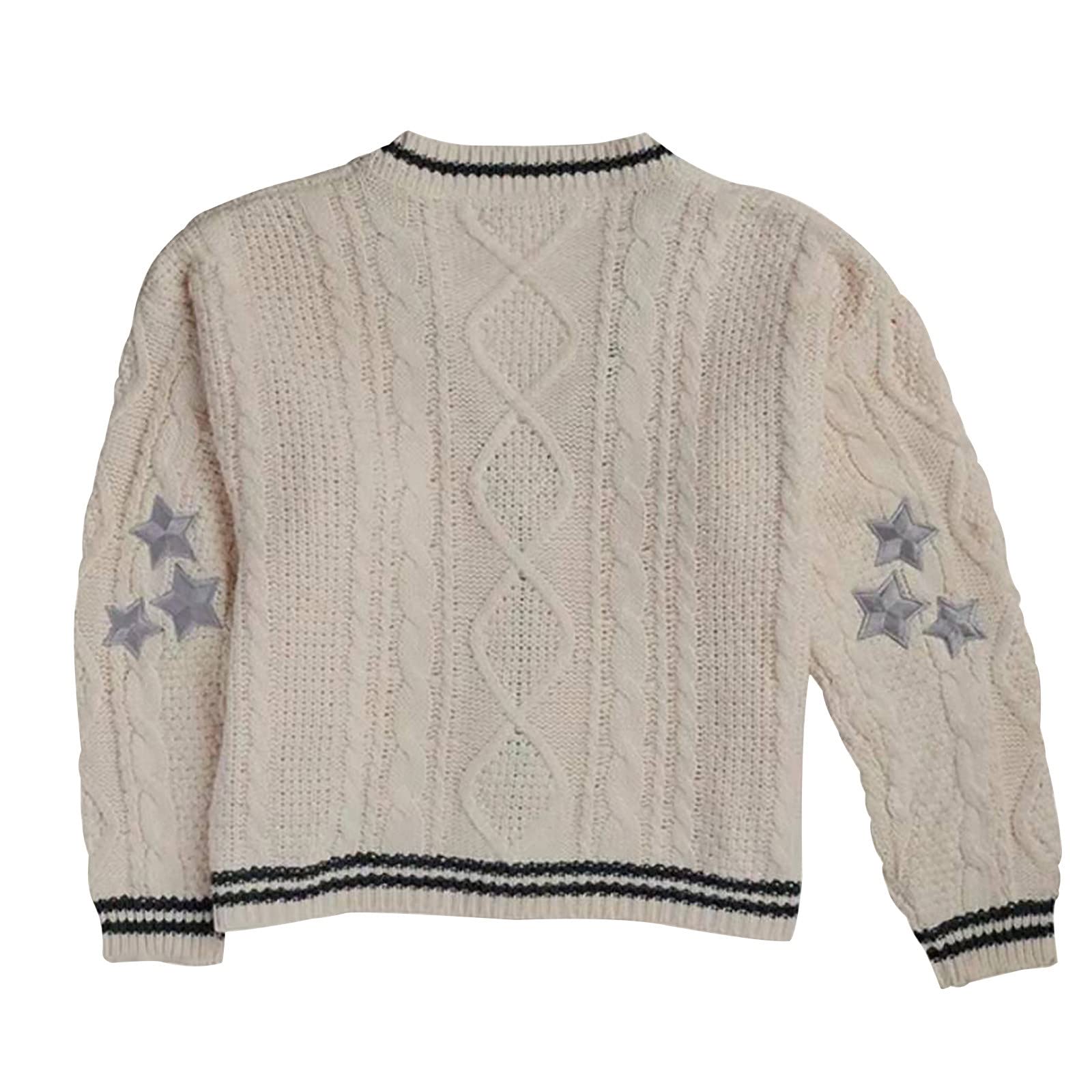 Women's Oversized Knit Star Cardigan - Cozy Button Down Long Sleeve Sweater for Singer Fans | Perfect for Concerts, Fall Fashion & Casual Outerwear