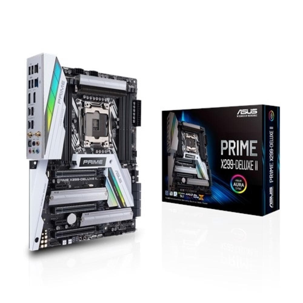 ASUS PRIME X299 DELUXE II Thunderbolt 3 Motherboard - LGA 2066 Socket, ATX Form Factor, 3-Year Warranty - Perfect for High-End Gaming PCs, Workstations, and Content Creation