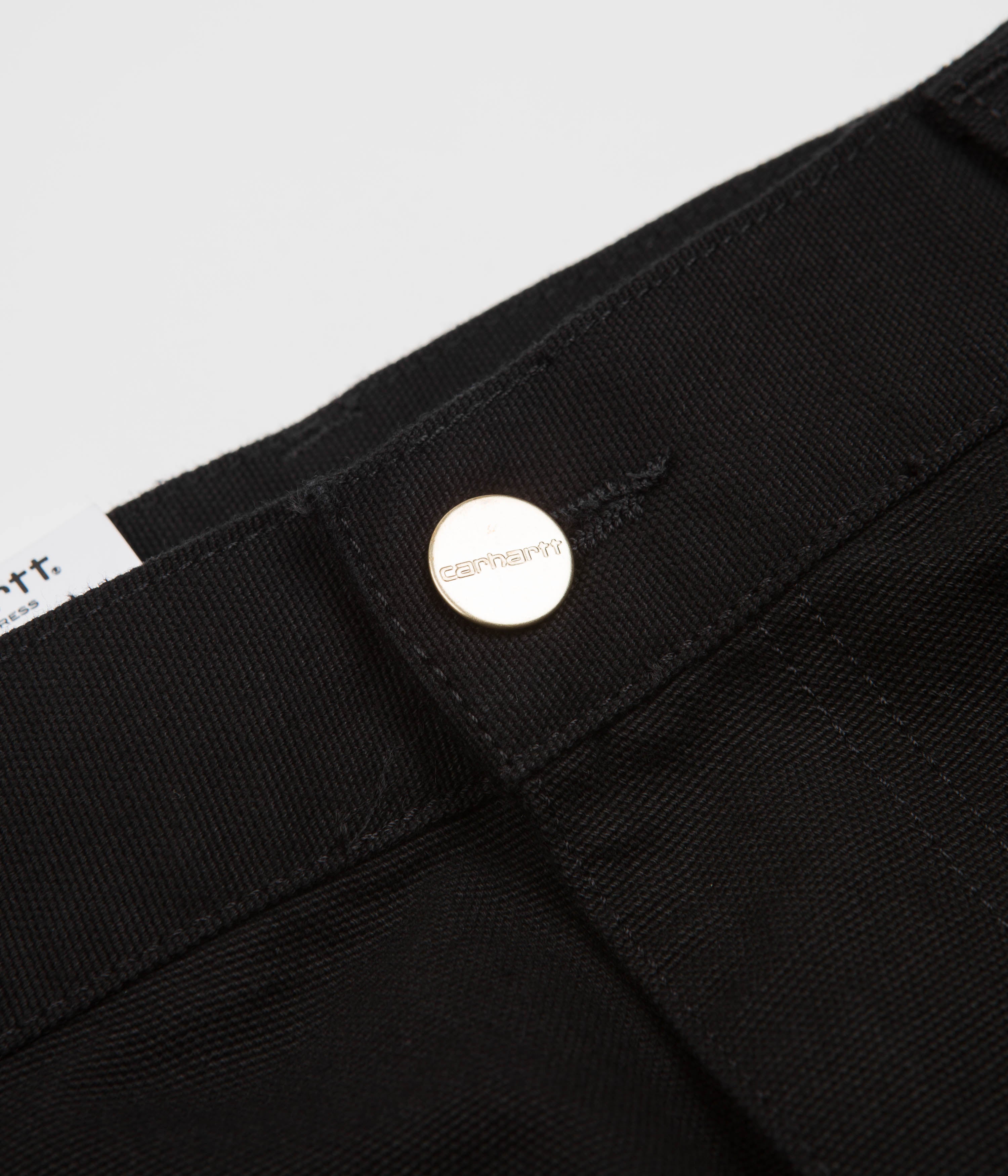 Carhartt Double Knee Work Pants - Durable Black Rinsed Denim for Construction, Carpentry & Outdoor Workwear