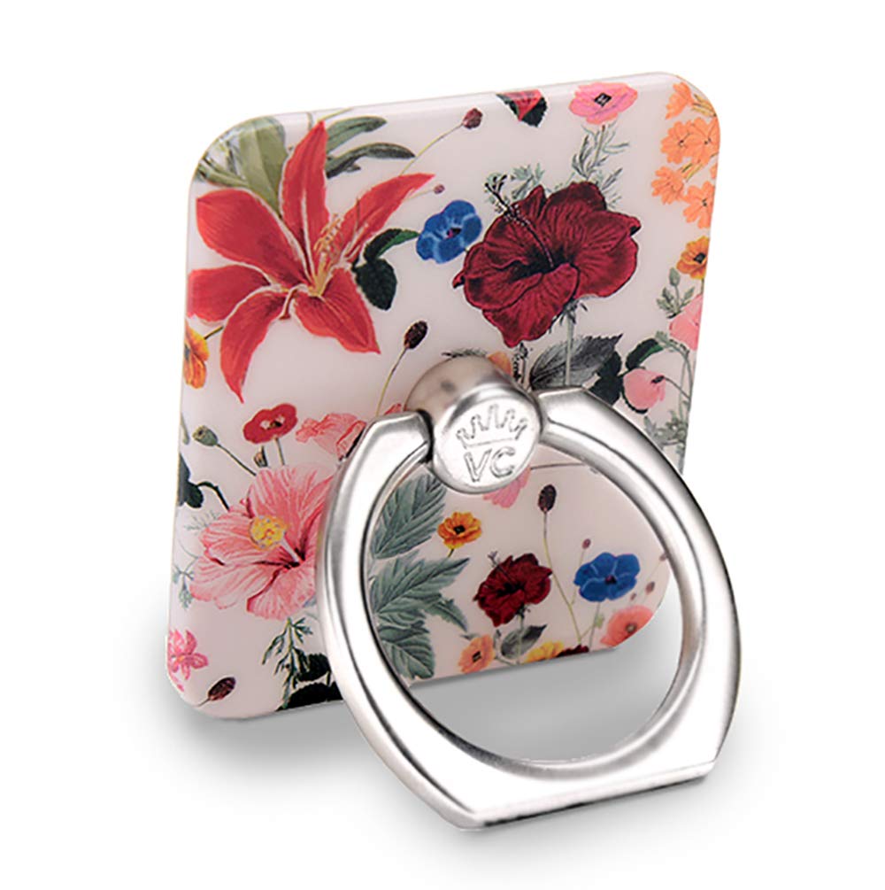 Velvet Caviar Phone Ring Holder - Grip & Stand for iPhone, Galaxy - Vintage Flowers for Secure Use