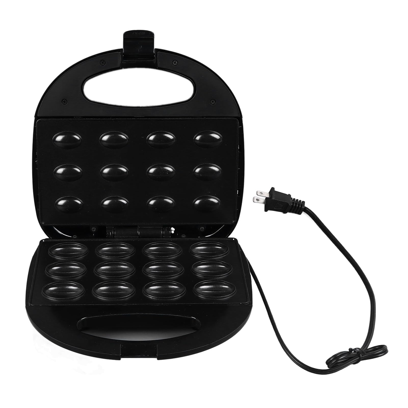 Electric Walnut Cookie Maker - 12 Pcs Non-Stick Double Sided Oreshki Mold with US Plug (110V) - 9.06 x 9.06 x 3.15 Inch Granite Oreshki Maker for Homemade Russian Nutty Cookies - Perfect for Holiday Baking & Family Gatherings