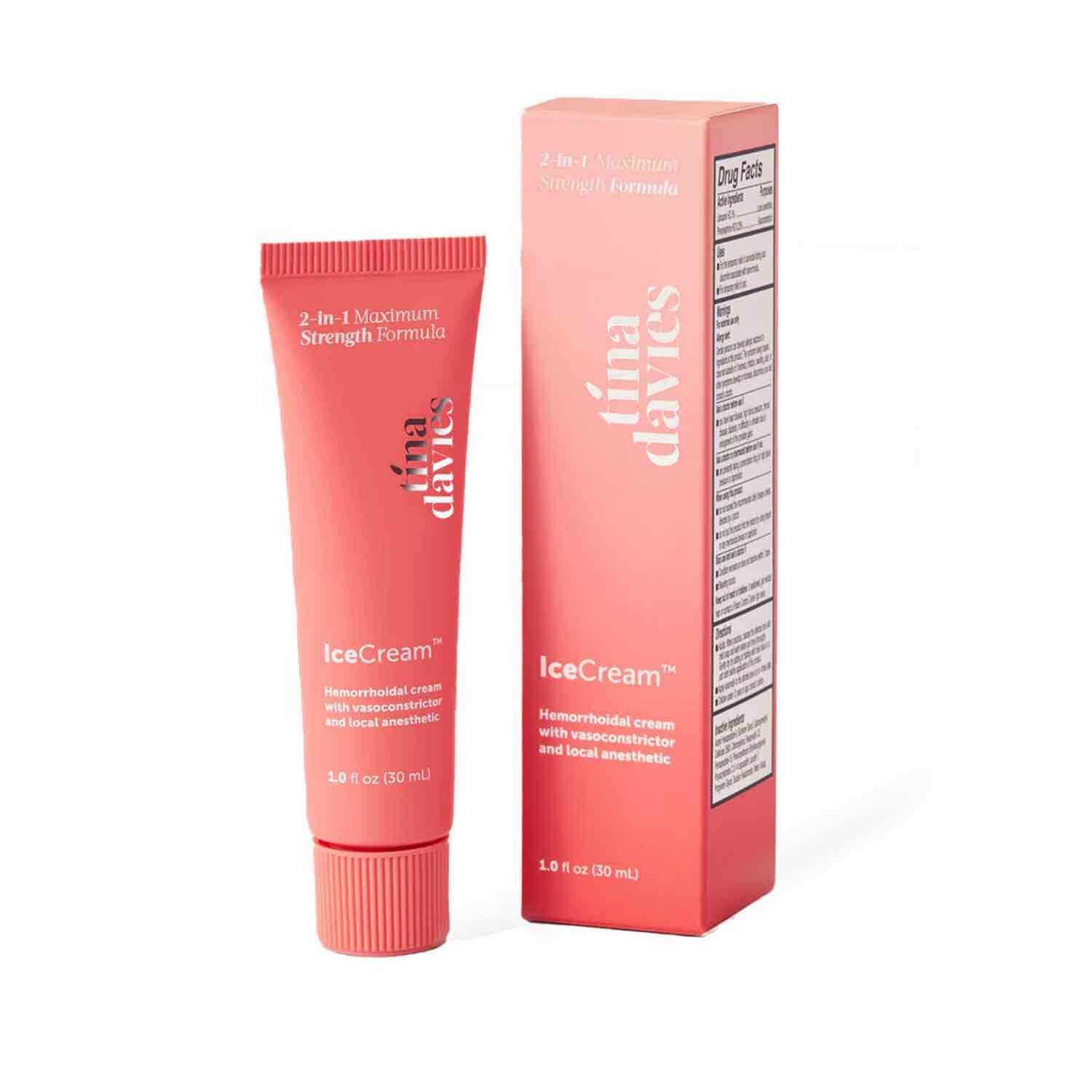 Tina Davies Ice Cream Topical Anesthetic - Numbing Cream for Tattoos, Waxing & Laser Hair Removal | Fast-Acting Pain Relief