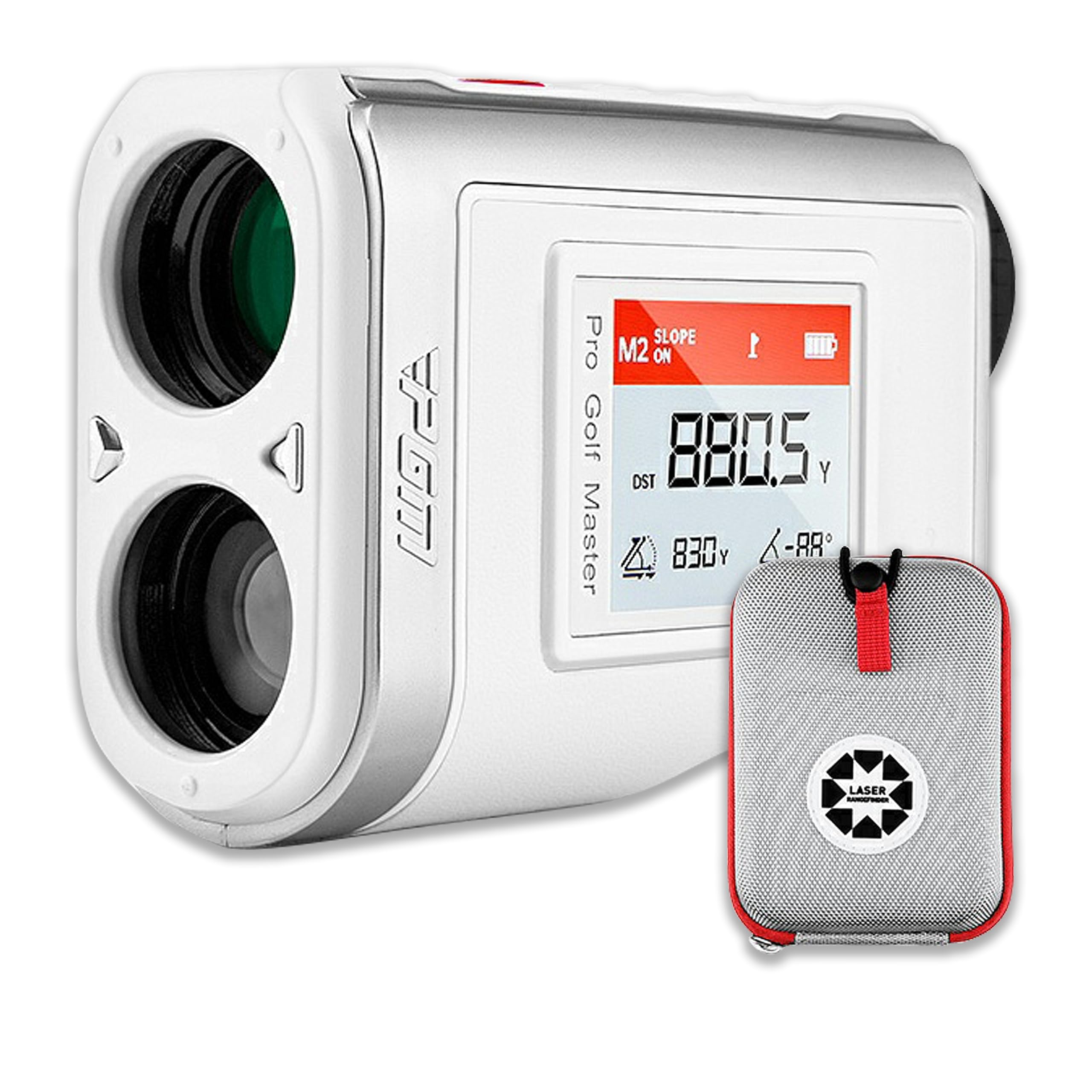 PGM Golf Rangefinder with Slope - 600 Yard Laser Range Finder with 7X Magnification, Flag Lock & Vibration, Magnetic Strap - Perfect Golf Accessory for Men (Ideal for Course Play & Tournament Practice)