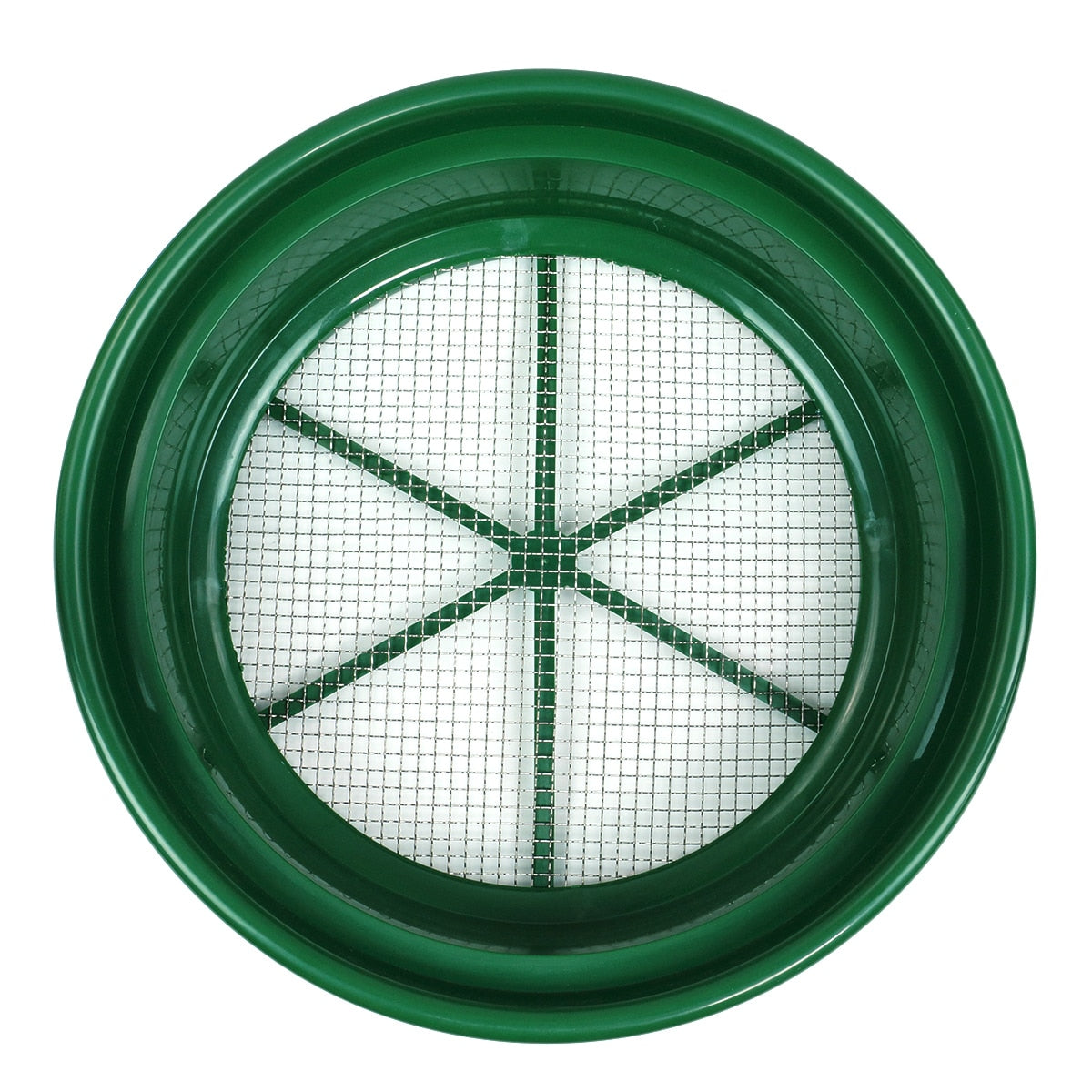 13 1/4 Inch Green Plastic Gold Sifting Pan Classifier - Prospecting Tool for Gold Mining & Metal Detecting