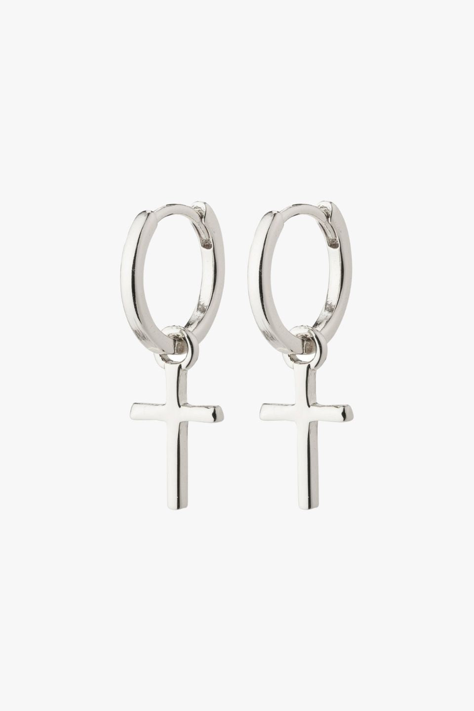 Eco-Friendly Daisy Recycled Silver Cross Earrings for Women - Perfect for Everyday Wear, Gifts & Boho Fashion