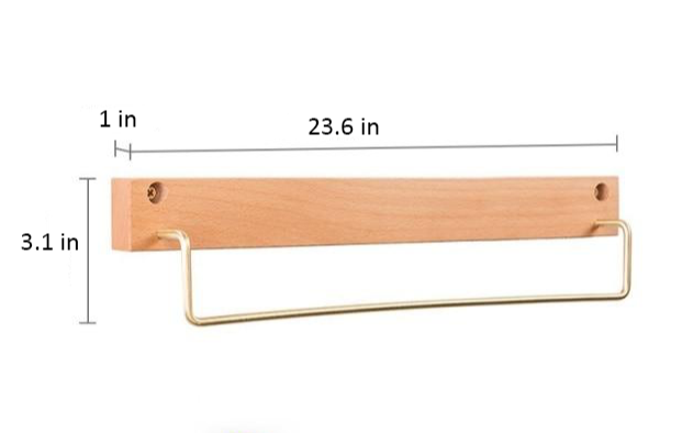 Beechwood Wall Mounted Rack - Durable Wooden Shelf for Kitchen, Bathroom & Entryway Organization | Perfect for Hanging Towels, Hats & Keys