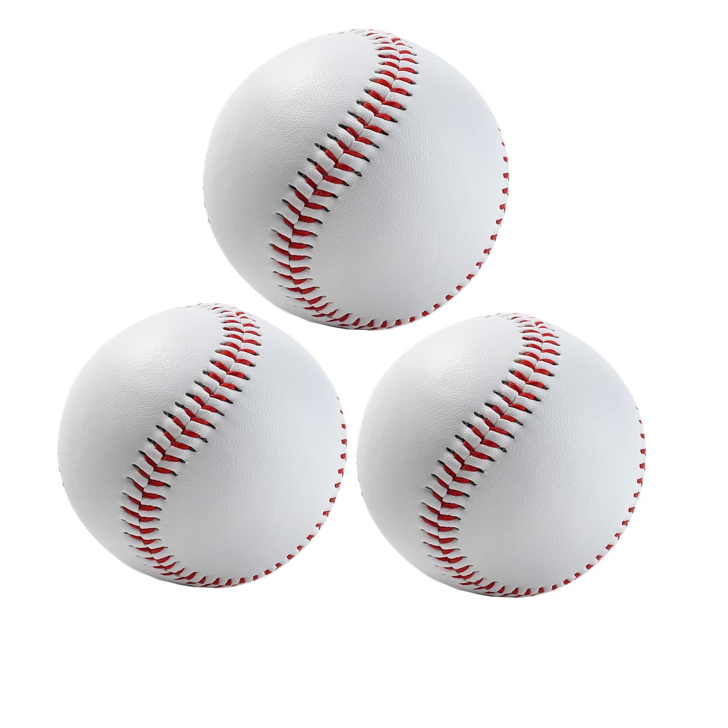 Premium 2.8 Inch Practice Baseballs for Adults & Youth - Blank Soft Baseballs for League Play, Training, Games, Collectibles, Autographs, Arts & Crafts (3-Pack) - Perfect for Baseball Practice, Gifts & Memorabilia