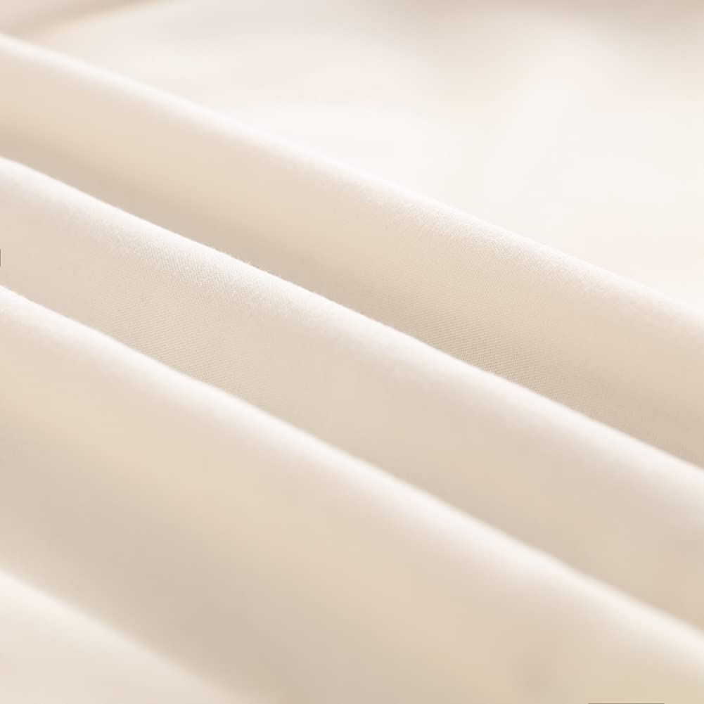 VCTOPS Waterproof Mattress Protector Twin XL - 18 Inch Deep Pocket, Breathable Fitted Sheet, Washable Mattress Pad Cover (Beige) for Bed, Guest Room & Dorm - Hypoallergenic Protection Against Spills & Allergens