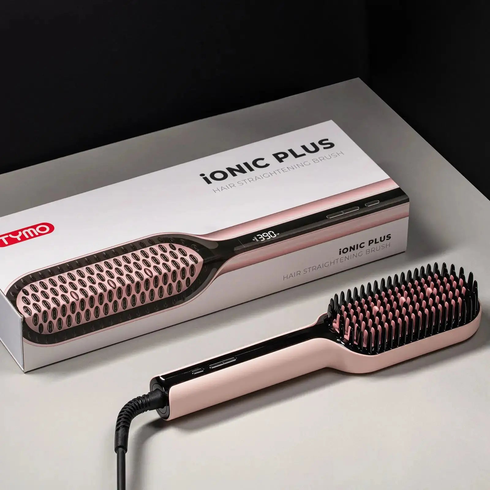 TYMO iONIC PLUS Pink Hair Straightener & Styler - Professional Ionic Ceramic Flat Iron for Smooth, Shiny Hair - Perfect for Home & Salon Use