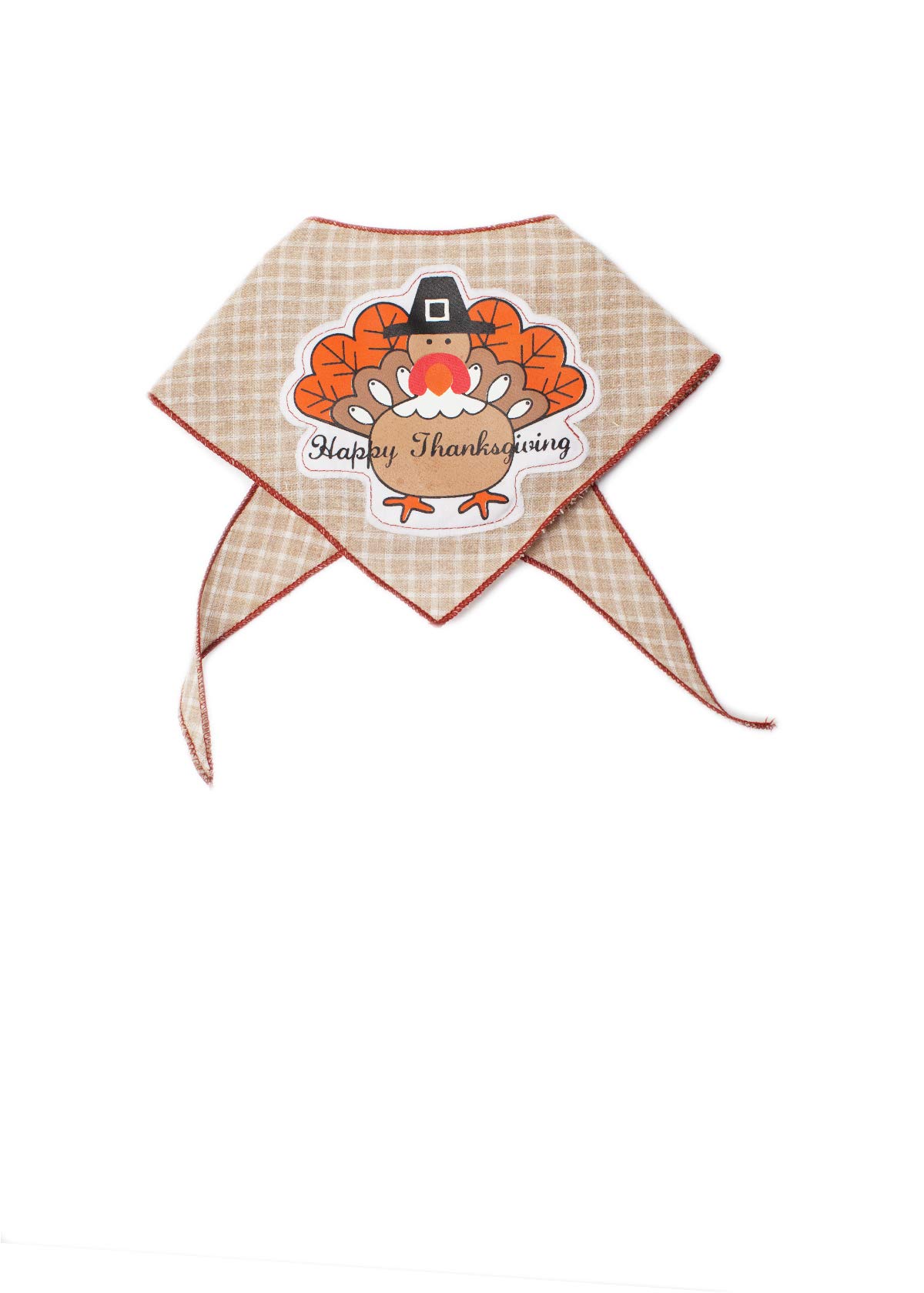 Happy Thanksgiving Dog Bandanas for Medium to Large Dogs - 100% Cotton Pet Bandana with Festive Design - Perfect for Thanksgiving Photos, Family Gatherings & Holiday Celebrations