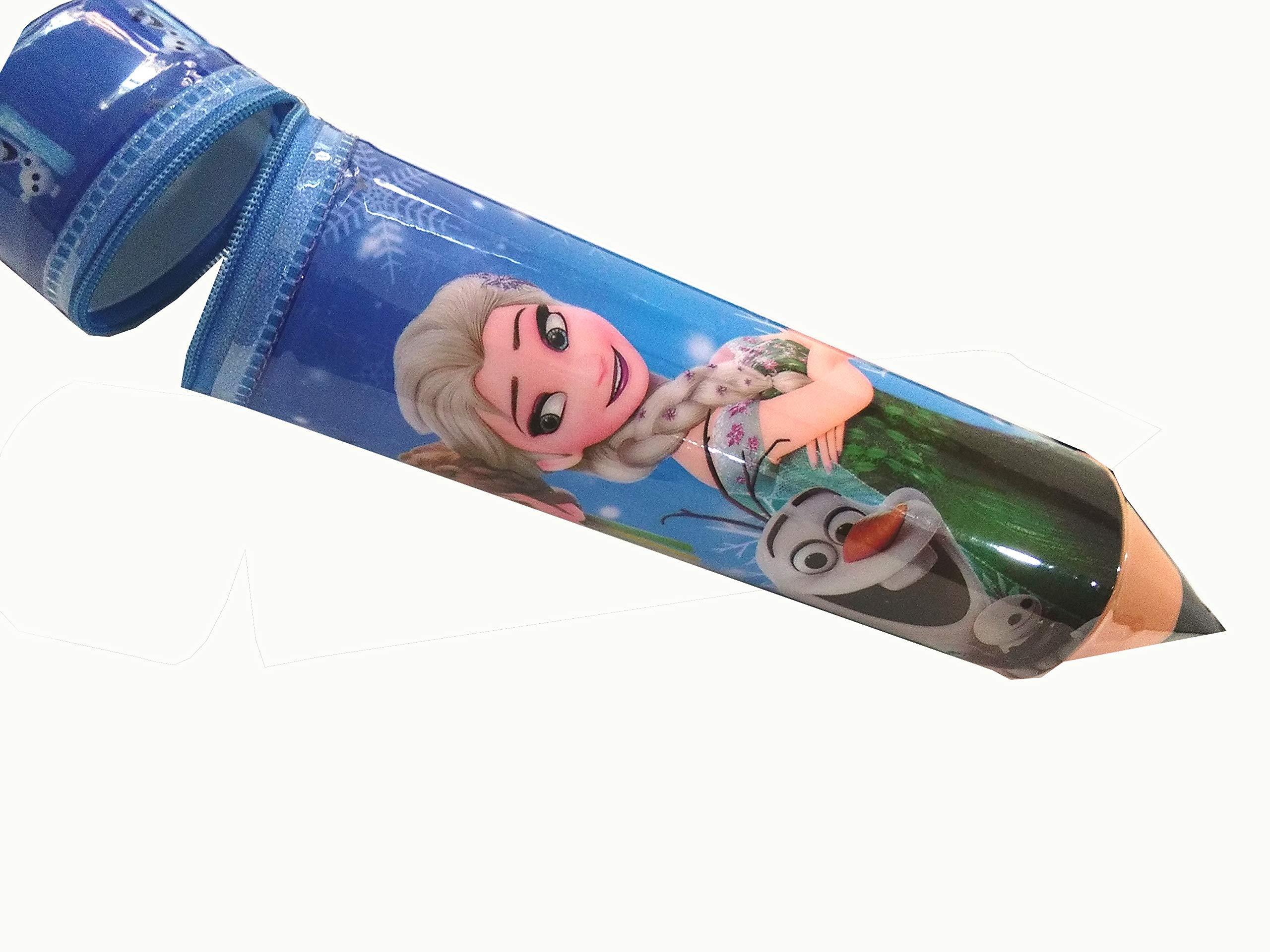 TECHNOCHITRA® Cartoon Pencil-Shaped Stationery Pouch - Blue School Supply Organizer for Kids, Students & Office Use - Perfect Return Gift for Birthdays & Classroom Rewards