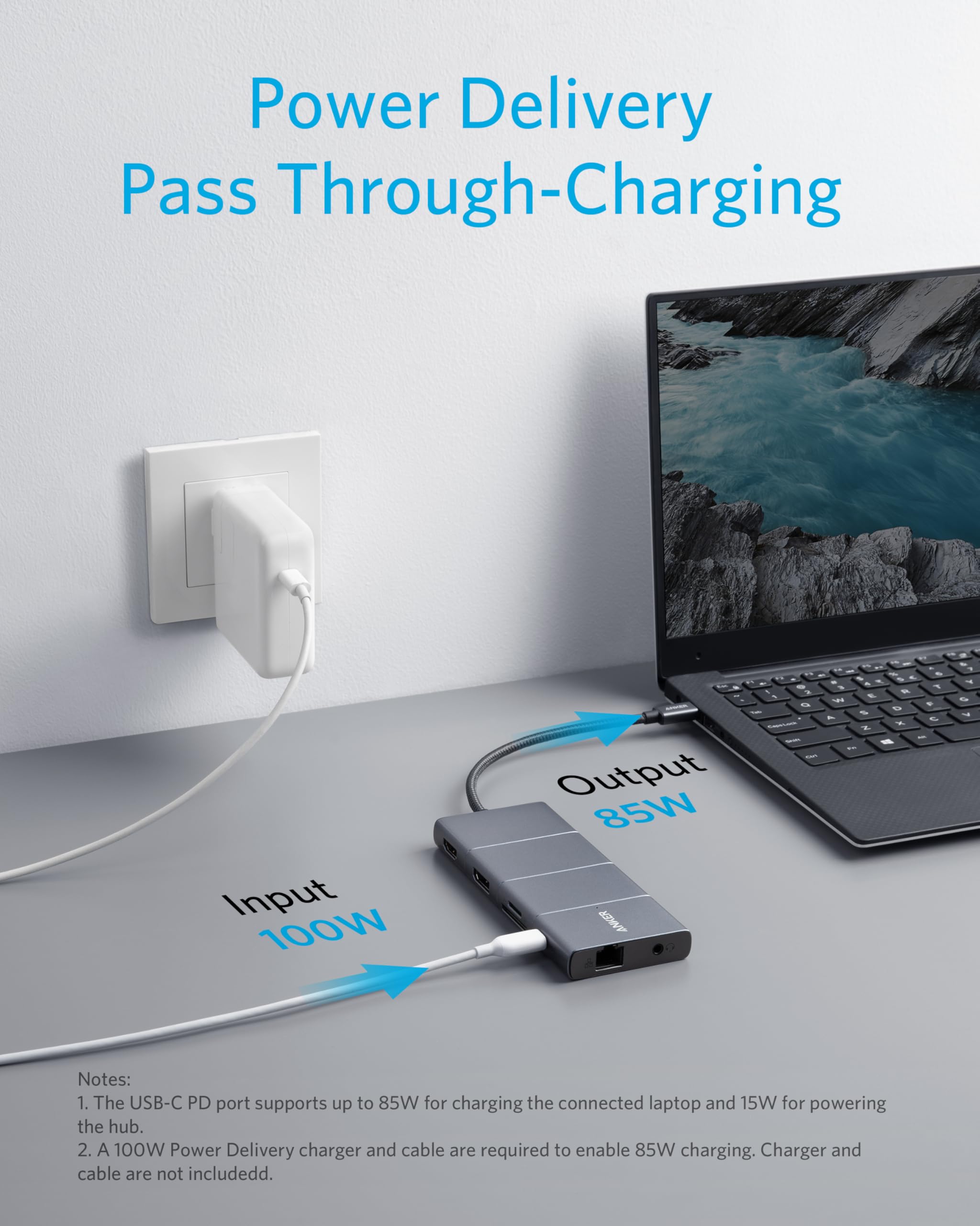Anker 11-in-1 USB C Hub with 4K@60Hz HDMI & DisplayPort, 100W PD Charging, Ethernet, 3 USB Ports, SD Card Reader - Perfect for MacBook, iPad Pro, and Windows Laptops for Home Office & Gaming Setup