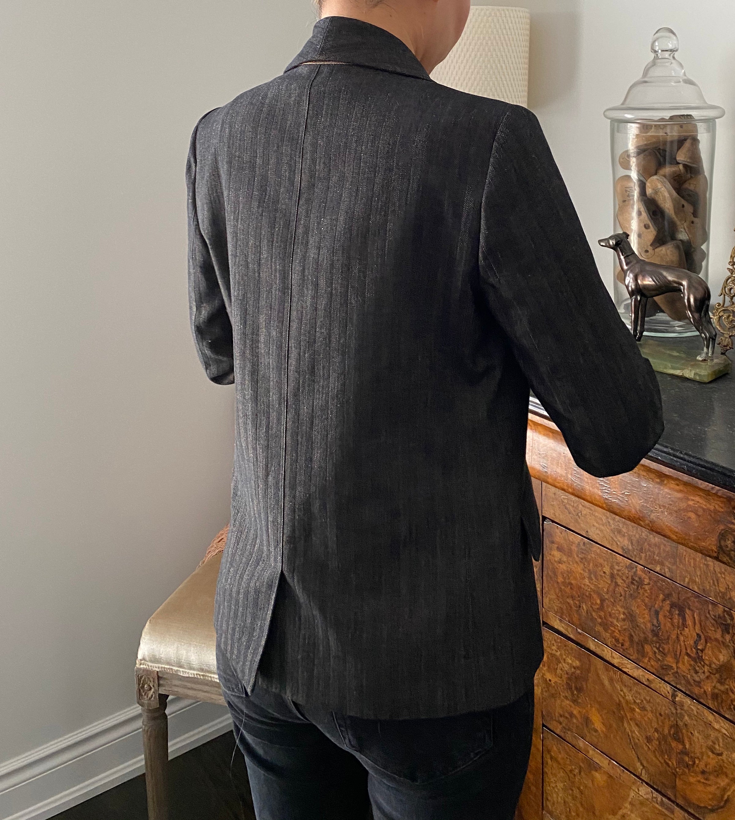 Brunello Cucinelli Brown Herringbone Blazer Jacket for Men - Premium Wool Business Jacket for Office, Wedding & Formal Events