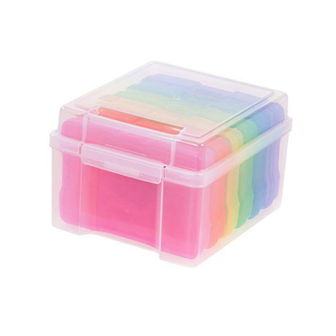 KITANDOVE Photo Storage Box with Dividers - Greeting Cards Organizer, Plastic Card Holder for Photos, Business Cards & Collectibles - Perfect for Home, Office & Craft Organization