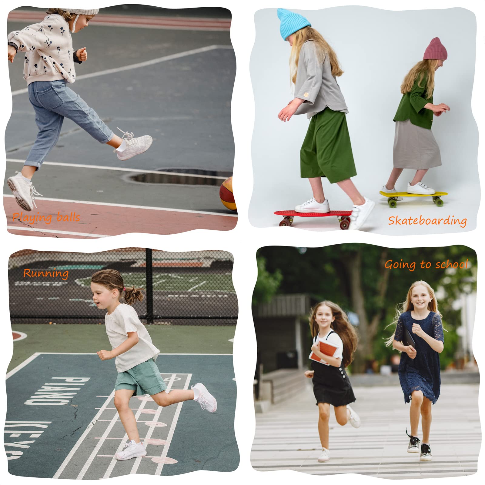 Bemeol 12 Pairs Girls Ankle Athletic Socks - Cotton Sports Socks for Kids & Teens - Perfect for School, Running, Soccer & Daily Wear