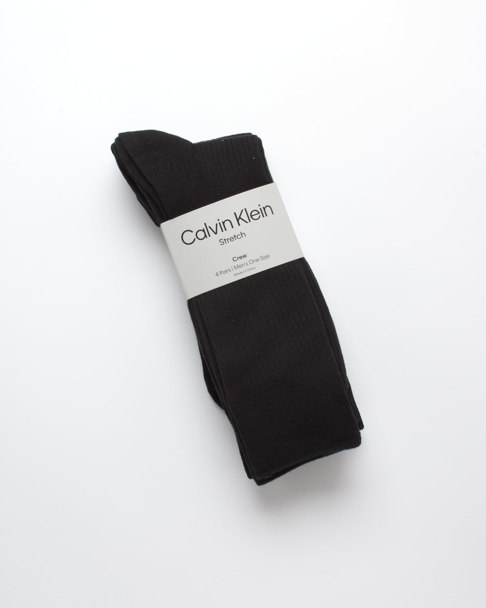 Calvin Klein Men's Crew Socks 4-Pack - Lightweight Combed Cotton Blend Dress Socks for Men Size 7-12 - Breathable Everyday & Formal Wear Socks for Office, Business & Casual Outfits