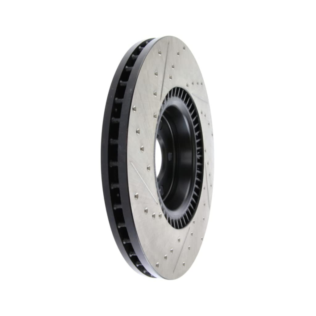 StopTech Performance Brake Rotors for Audi A8 Quattro 2013-2018 - Slotted & Drilled Sport Rotors (127.33134L) | Enhanced Braking for High-Speed Driving & Track Use