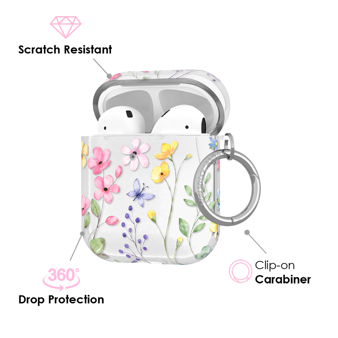 Enchanted Floral AirPod Case - Elegant Protective Cover for AirPods 1/2/3 & Pro - Perfect for Women, Girls, Gifts, Travel & Daily Use