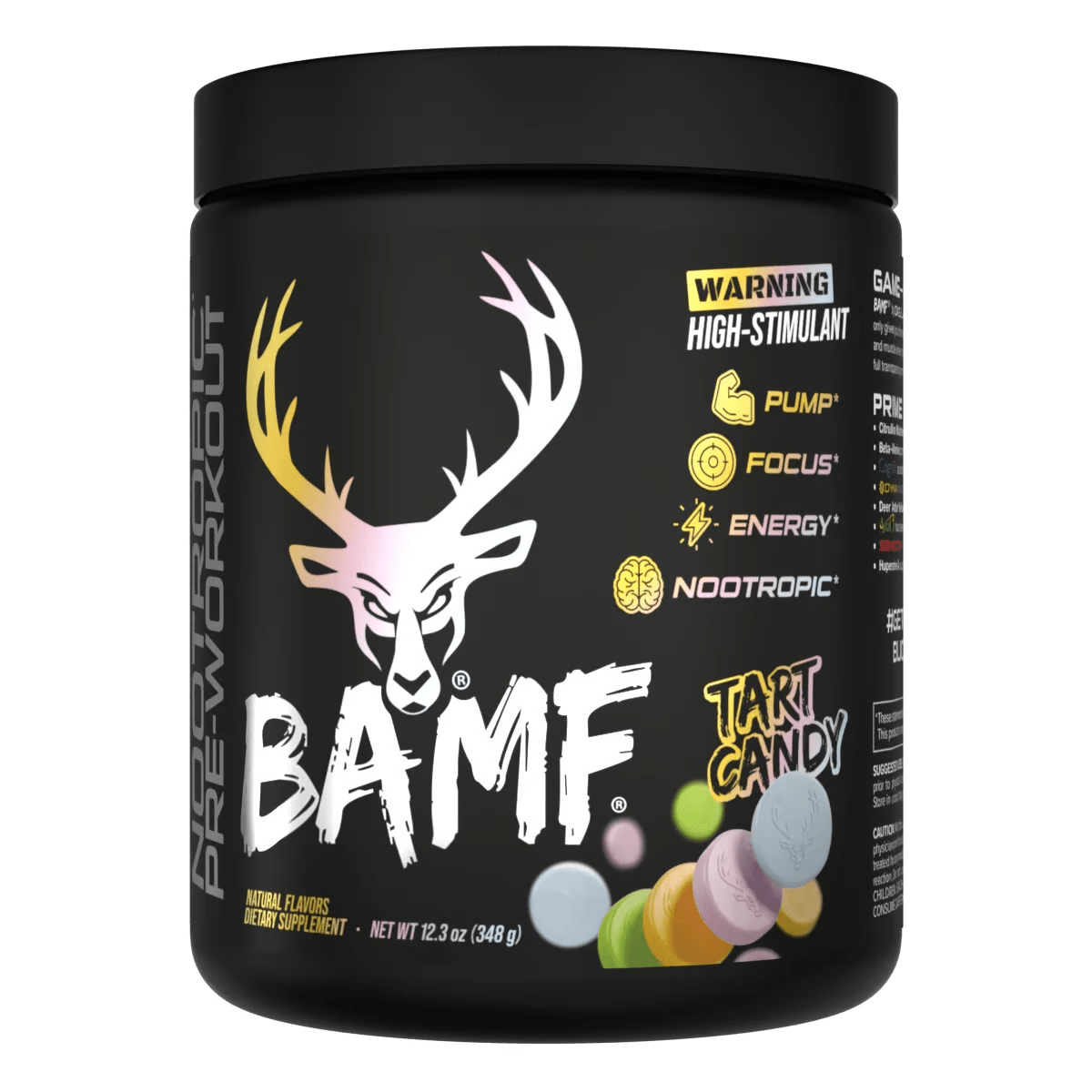 Bucked Up BAMF Nootropic High-Stimulant Pre-Workout Powder - Boost Energy, Focus & Performance for Intense Gym Sessions & Athletic Training