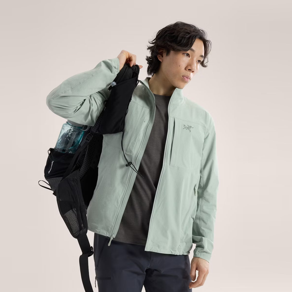 Arc'Teryx Gamma Lightweight Softshell Jacket for Men & Women - Stone Green Outdoor Hiking & Climbing Windproof Water-Resistant Jacket - Perfect for Adventure Travel & Daily Wear