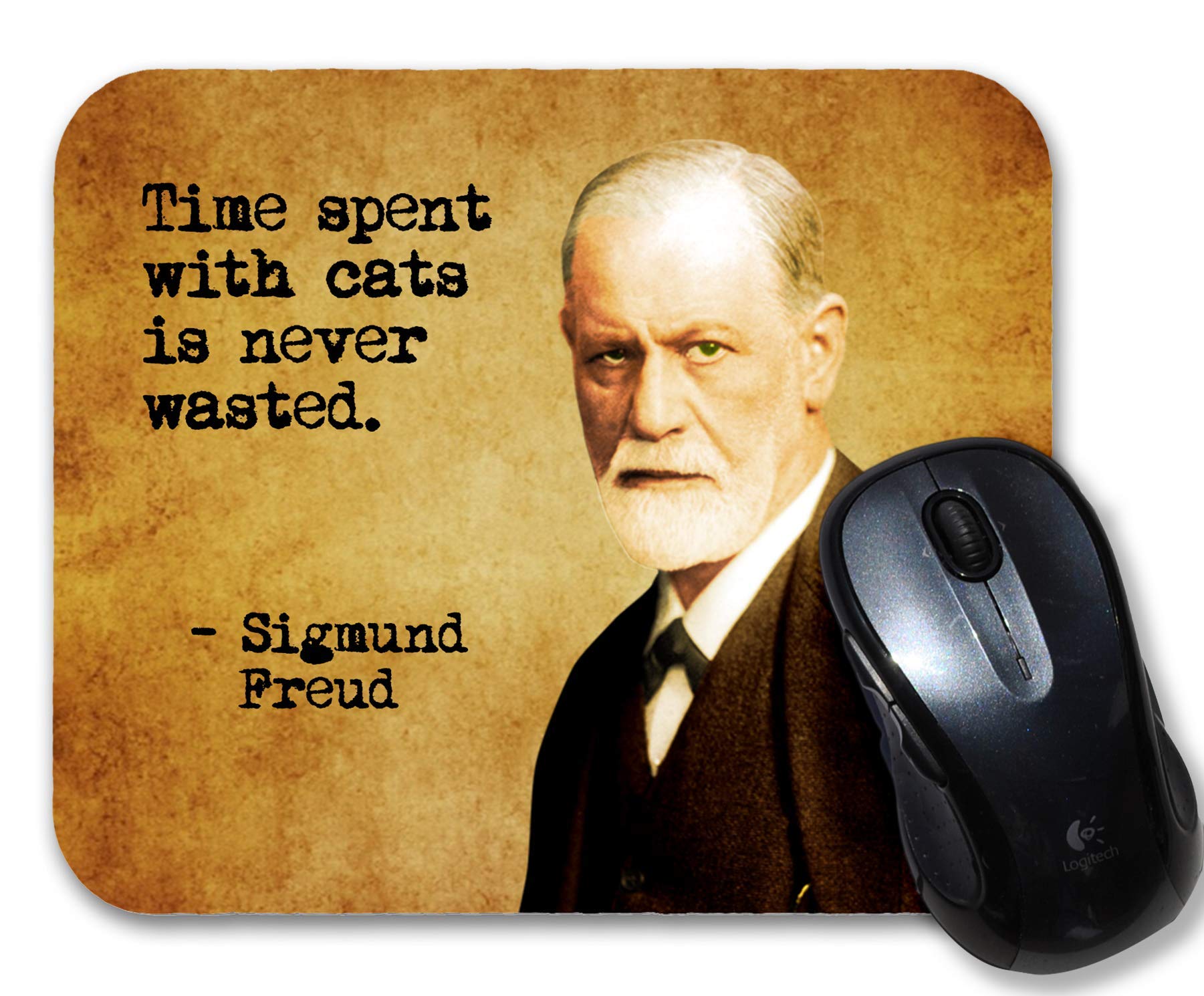Premium Sigmund Freud Quote Mouse Pad - Non-Slip Rubber Base, Perfect for Office, Gaming & Home Workspace Decor