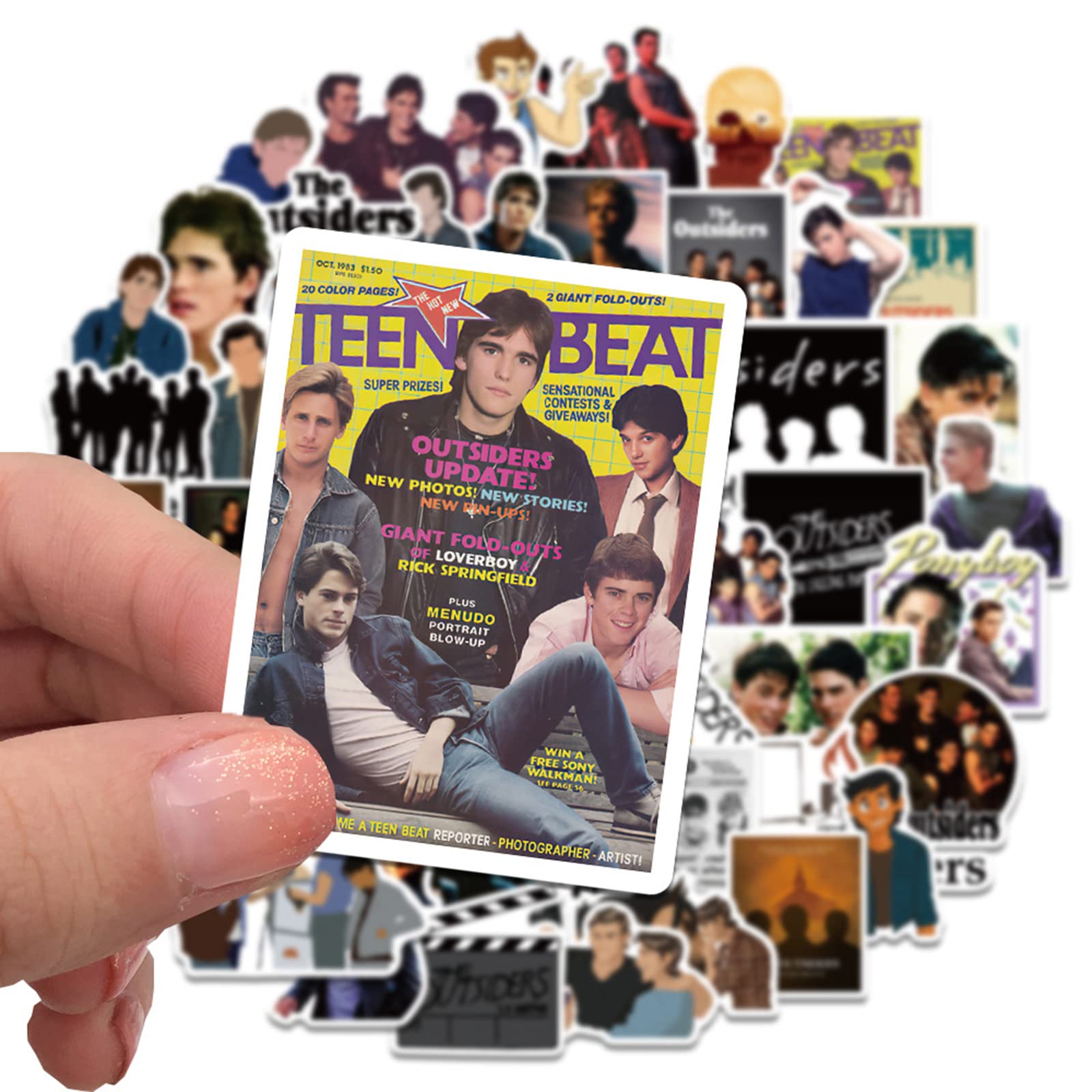 The Outsiders TV Show Stickers - 50pcs Cool Vinyl Decals for Laptops, Water Bottles, Skateboards & More | Perfect for Teens & Adults | Great for DIY Projects, School Supplies & Gift Giving