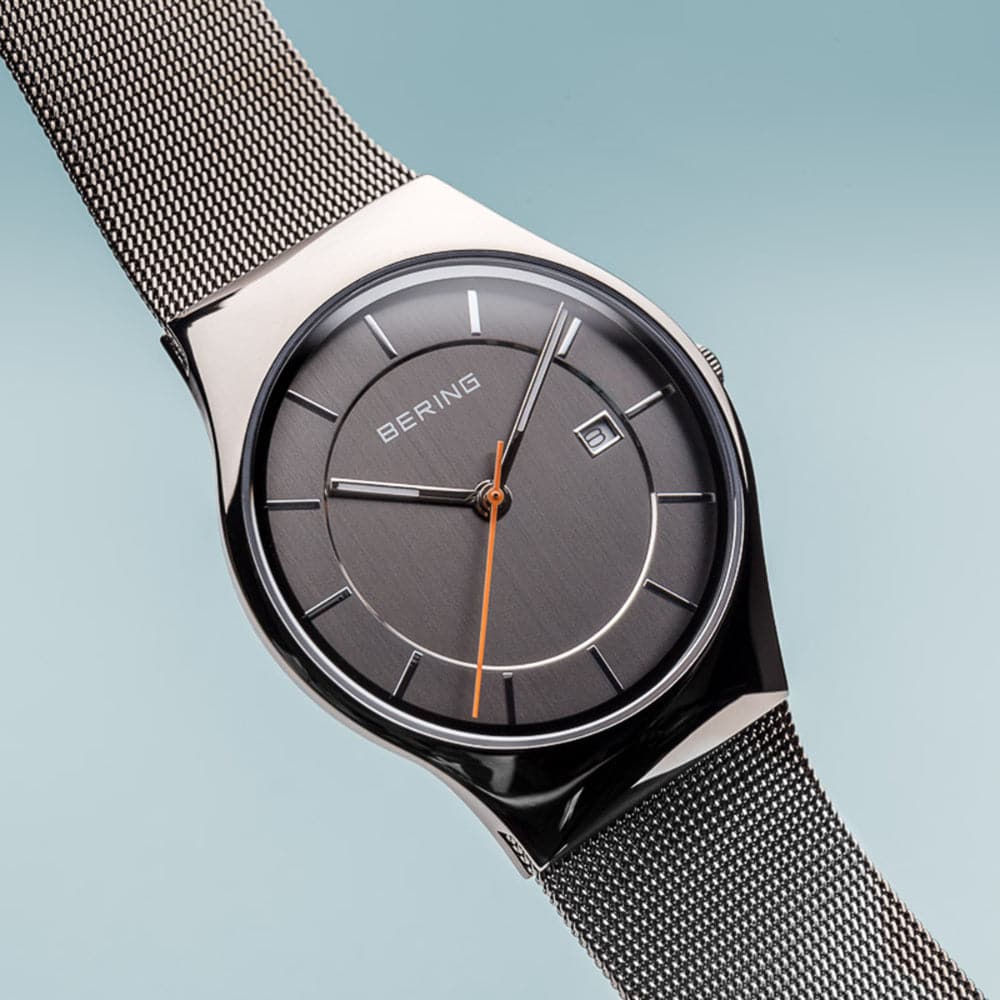 BERING 11938-007 Classic Men's Watch - Waterproof Stainless Steel Analog Wristwatch for Business, Casual & Formal Occasions