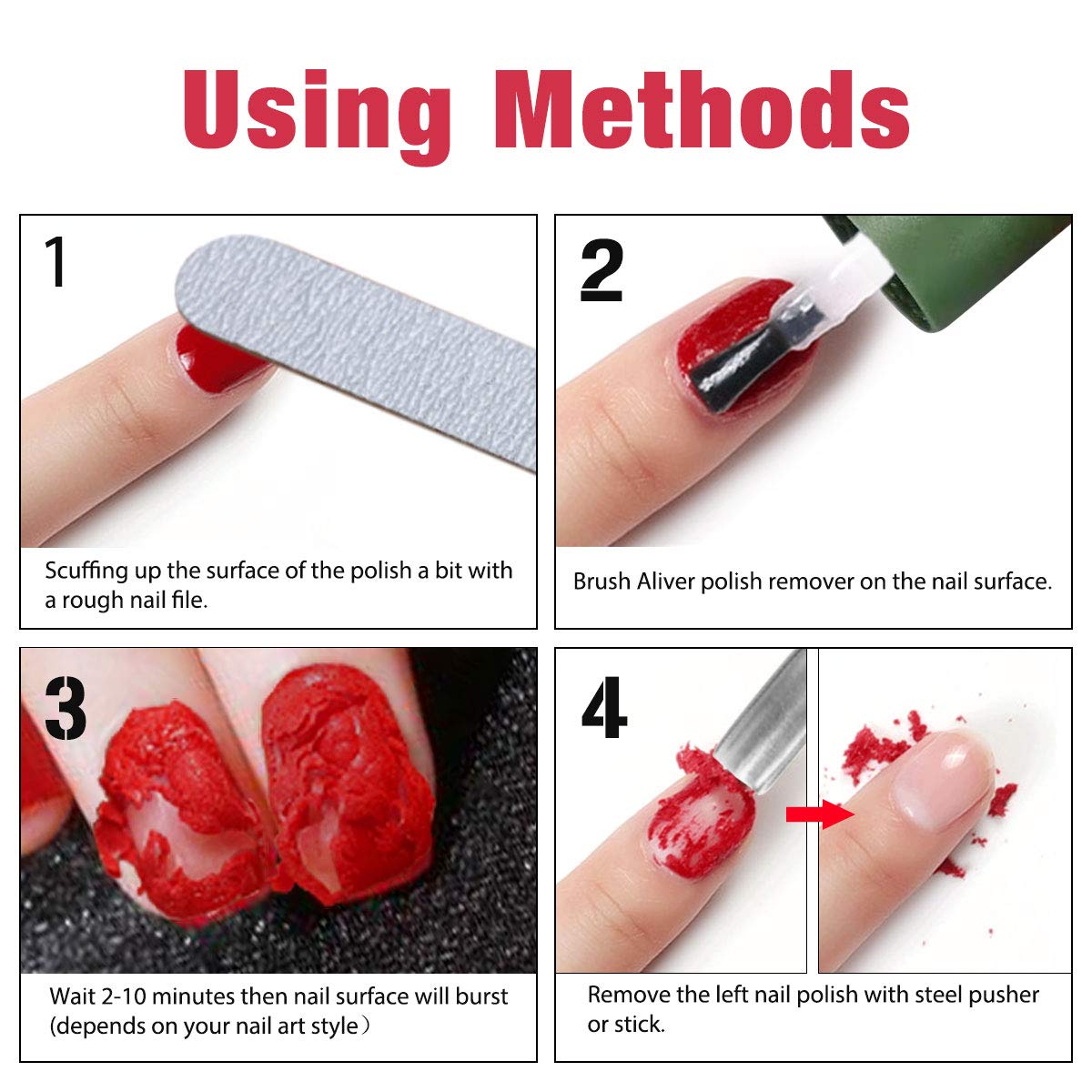 Gel Nail Polish Remover Kit (2 Pack) - Fast Acting Gel Polish Remover for Salon & Home Use, Removes Gel Nail Polish in 2-4 Minutes Without Foil or Soaking - Gentle & Non-Irritating Formula for Manicure & Pedicure Care