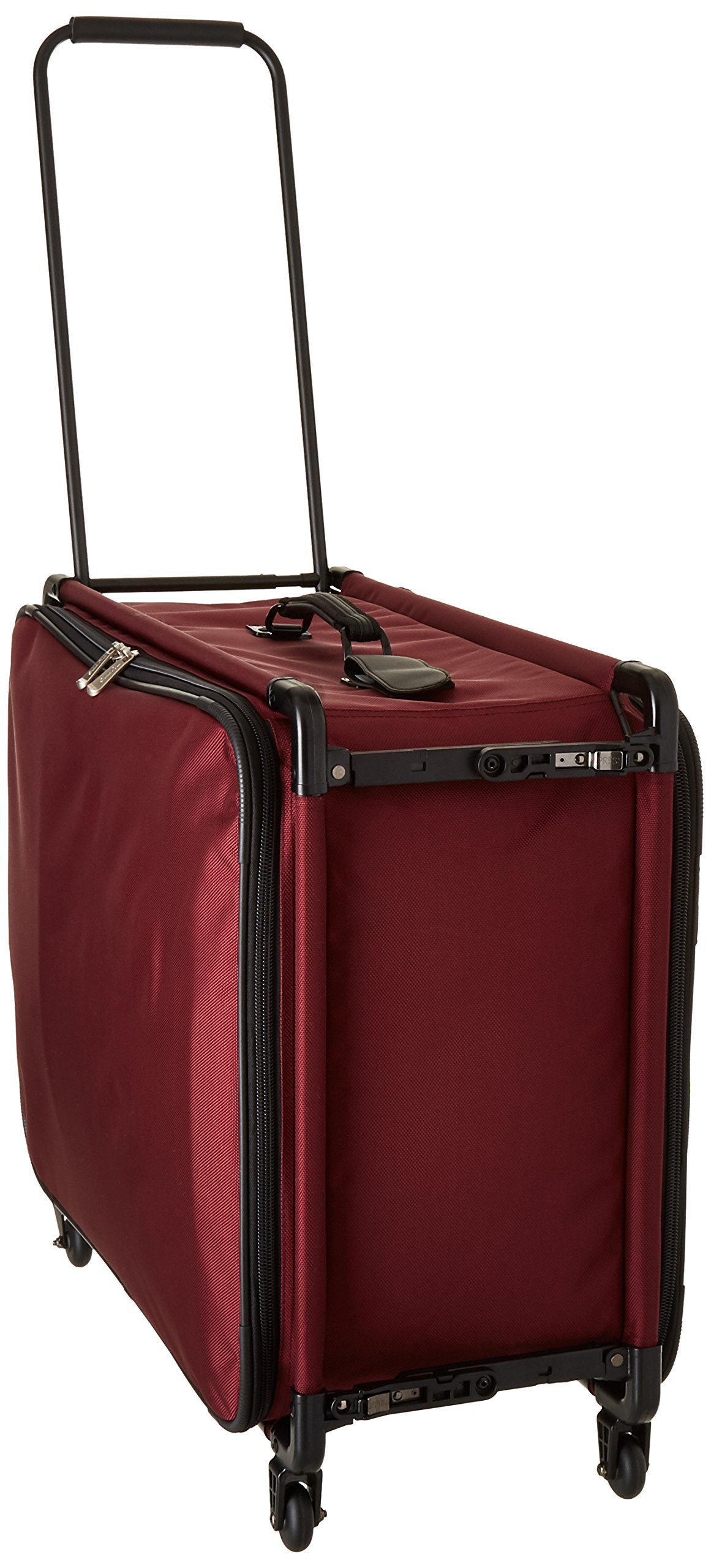 TUTTO 26 Inch Medium Pullman Suitcase with Removable Garment Bag - Burgundy Carry-On Luggage for Business Travel & Weekend Getaways