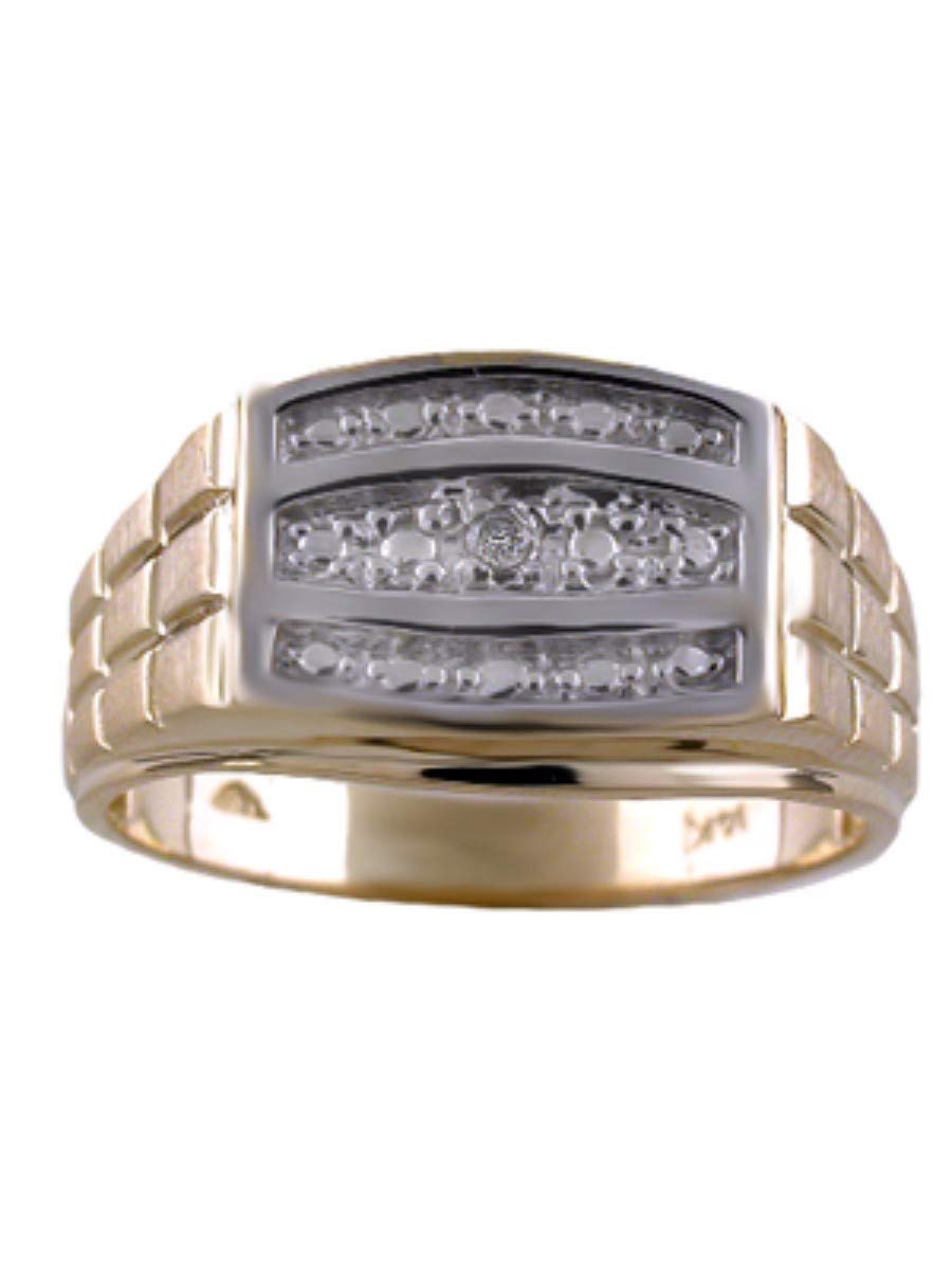 Men's Sterling Silver Diamond Ring – Genuine Sparkling Diamonds, Designer Style, Sizes 8-13 – Perfect for Weddings, Anniversaries & Gifts