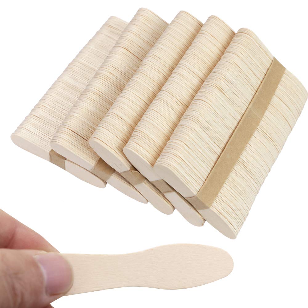 500 Pcs 3 Inch Wooden Ice Cream Spoons - Disposable Mini Tasting Spoons for Dessert, Sampling, and Crafts - Perfect for Parties, Catering, and DIY Projects