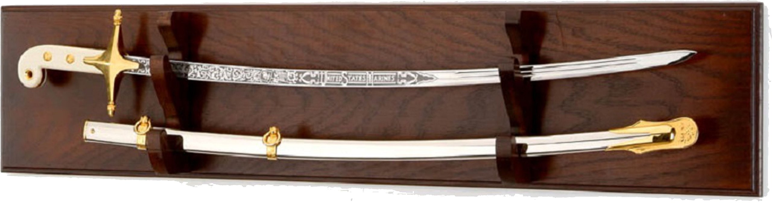 USMC Emblem Deluxe Wall Mount for Single Sword Display - Perfect for Military Collectors, Home Decor & Man Cave Display