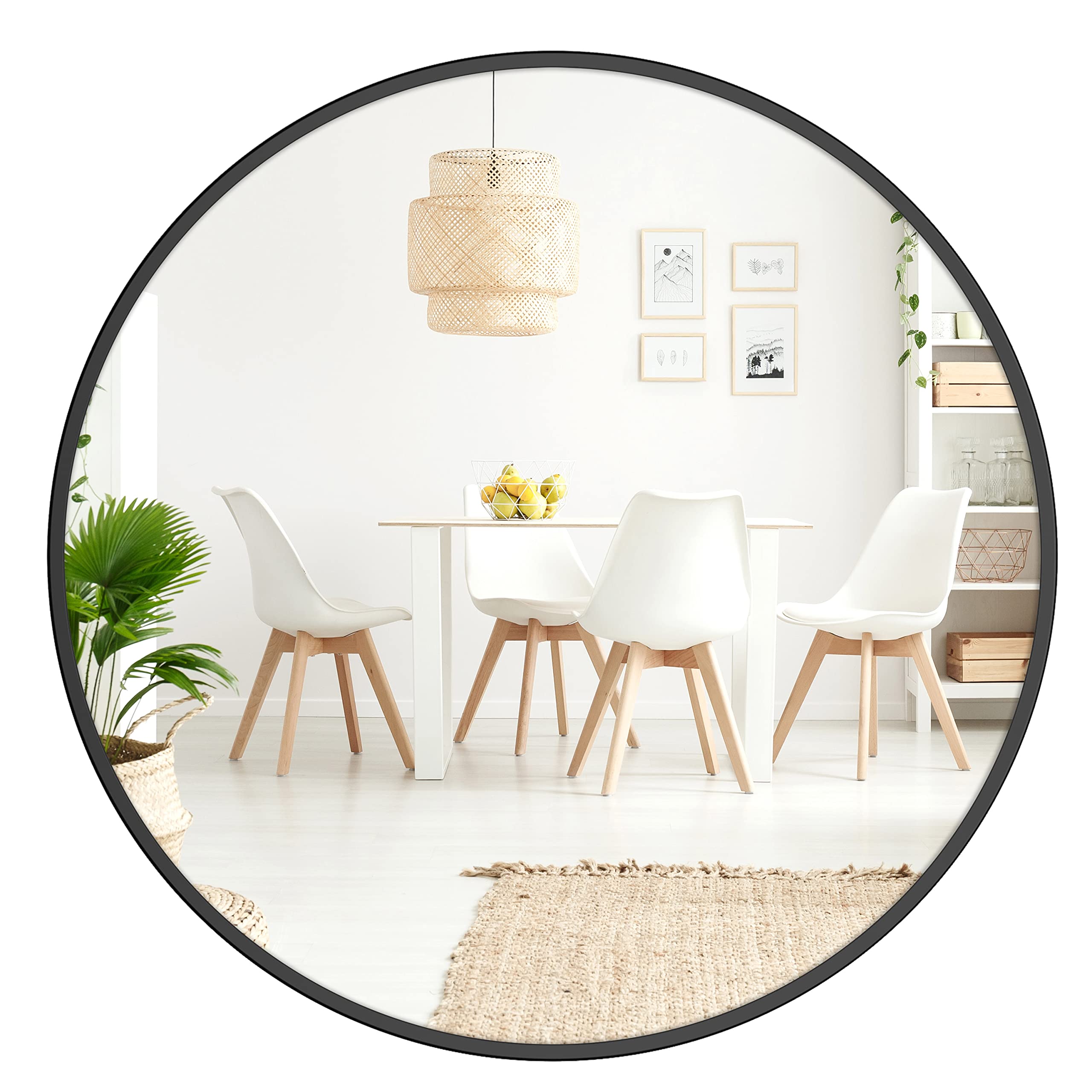 Round Metal Wall Mirror 30