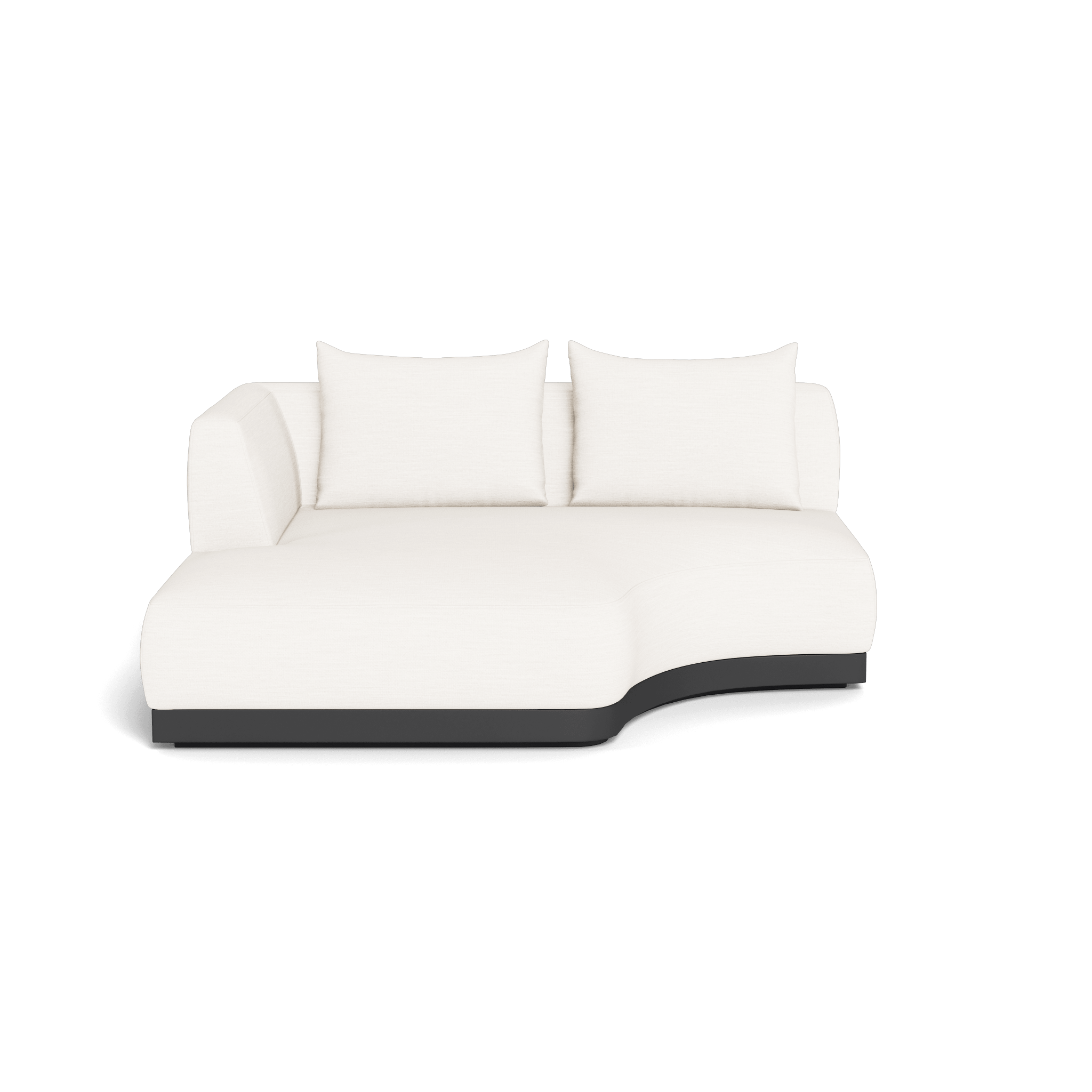 Amalfi Curved Chaise Lounge - Left Facing Modern Outdoor Patio Furniture for Poolside, Garden & Backyard Relaxation