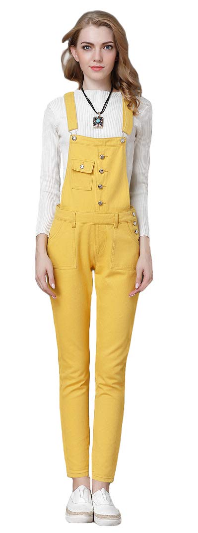 AvaCostume Women's Classic Adjustable Strap Denim Overalls - Comfortable & Stylish Jumpsuit for Casual Outings, Workwear or Vintage Fashion