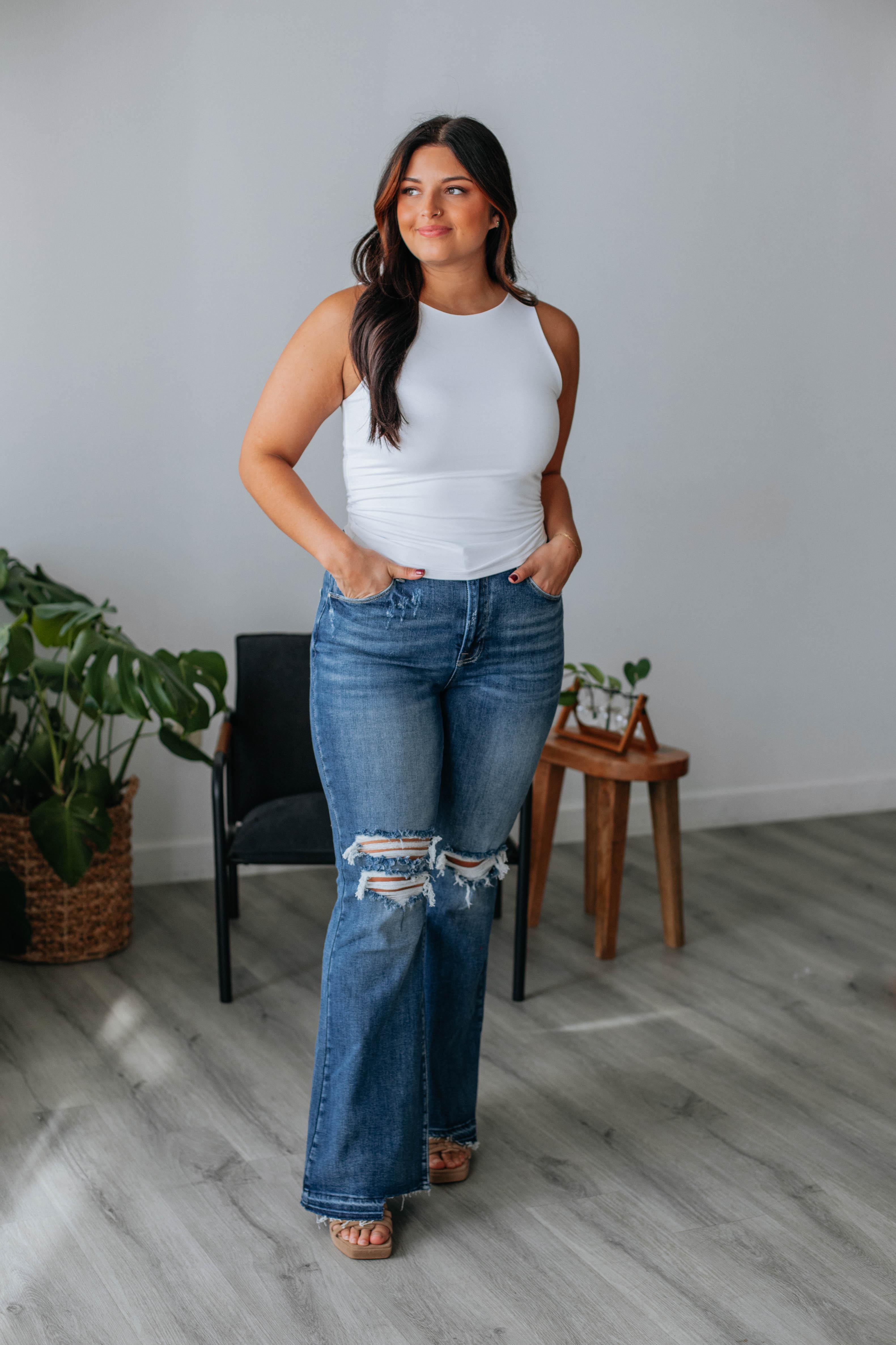 Ariel Basic Tank Top for Women - Soft Ivory Cotton Casual Shirt - Perfect for Summer, Layering & Everyday Wear